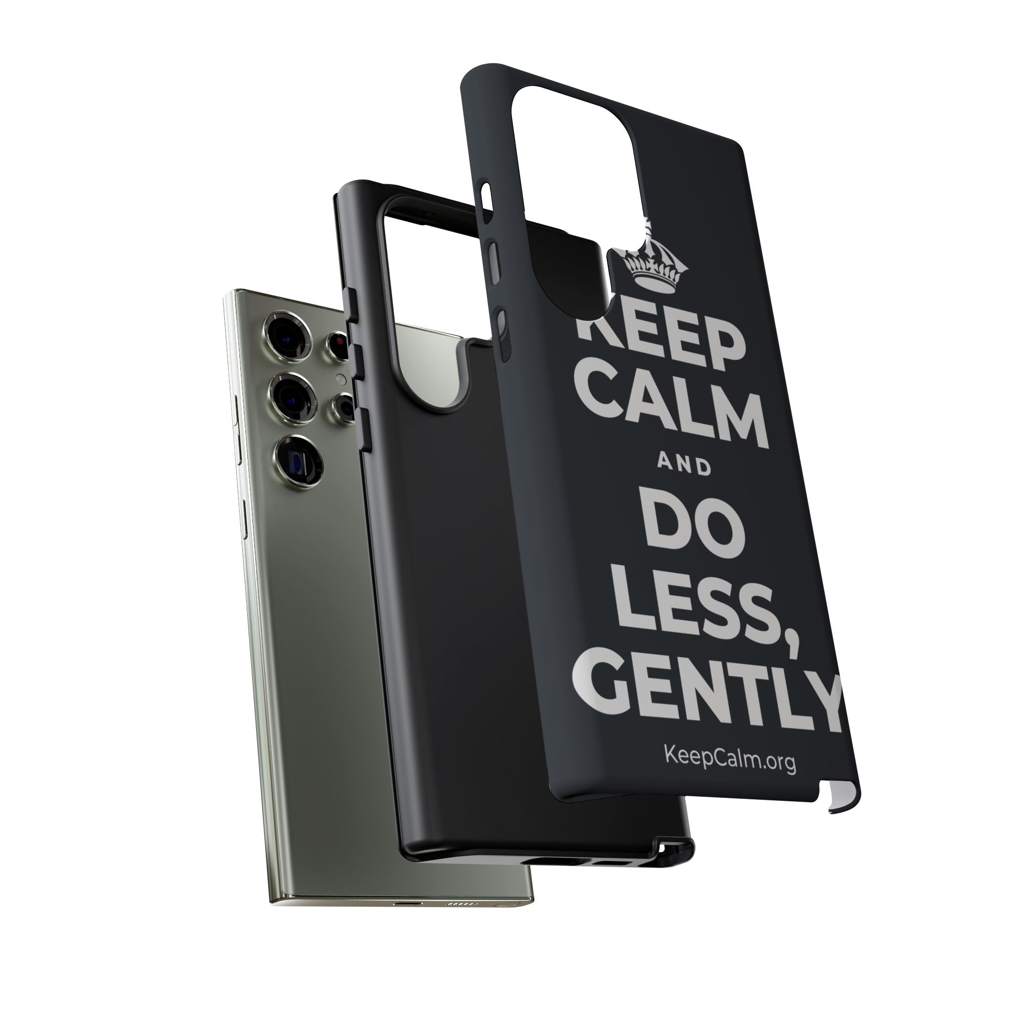 KEEP CALM AND DO LESS, GENTLY Phone Case (Dark)