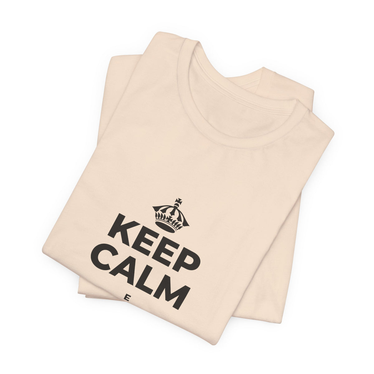 KEEP CALM E RESPIRACI SOPRA T-Shirt (Soft Cream–Heather Mauve)