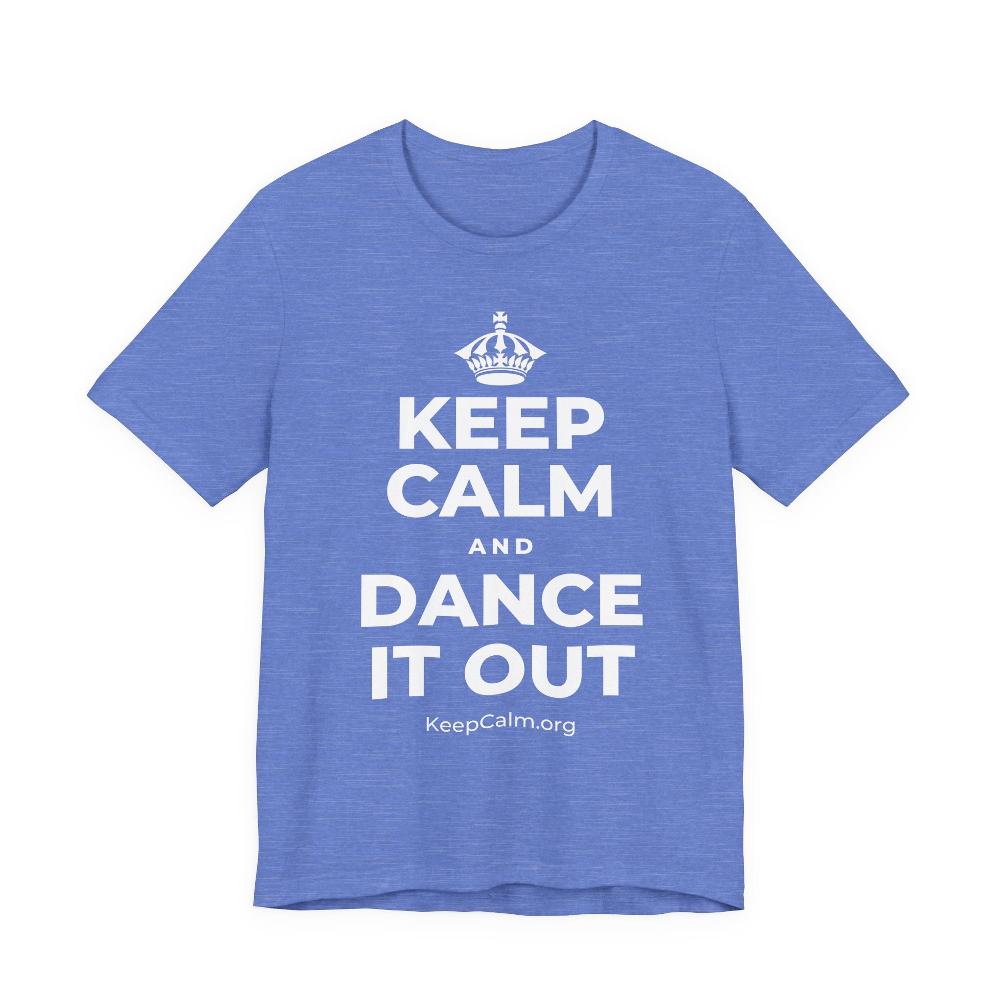 KEEP CALM AND DANCE IT OUT T-Shirt (Soft Cream–Heather Mauve)