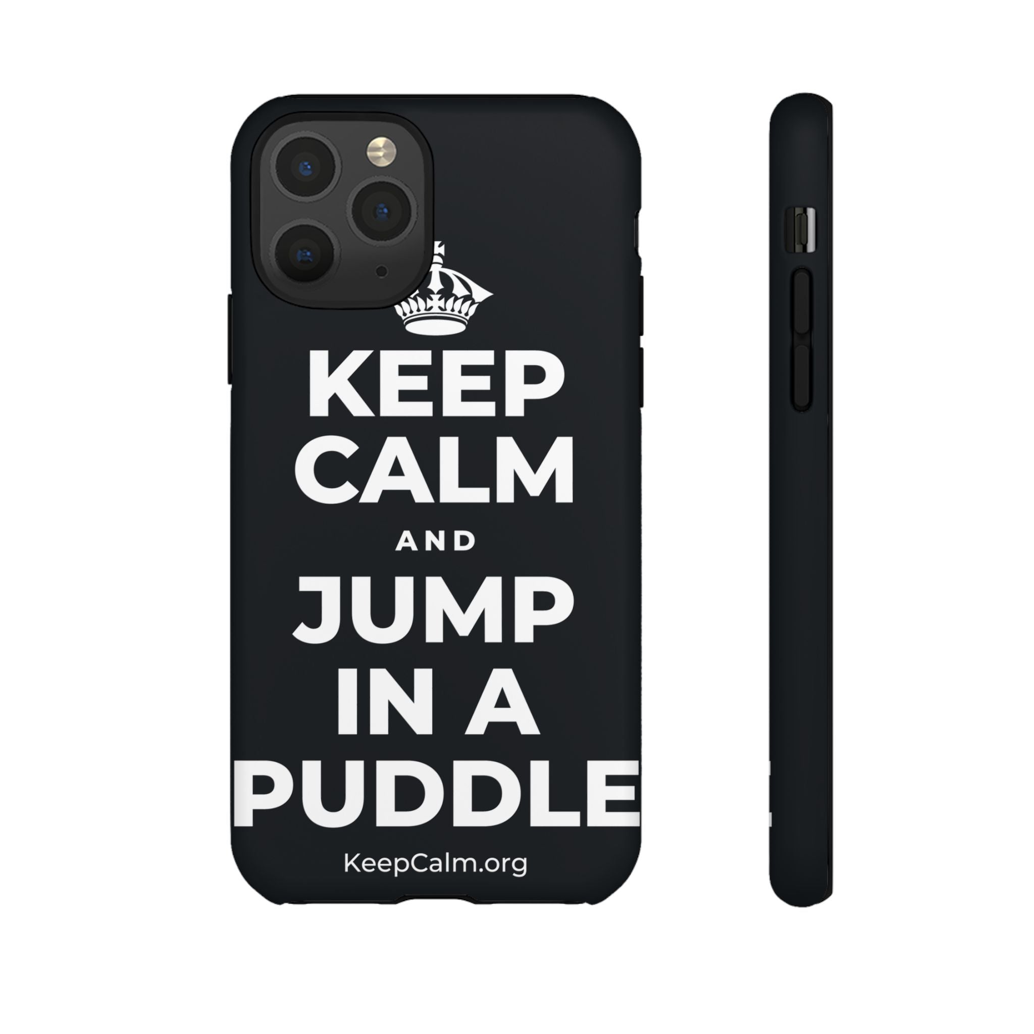 KEEP CALM AND JUMP IN A PUDDLE Phone Case (Dark)