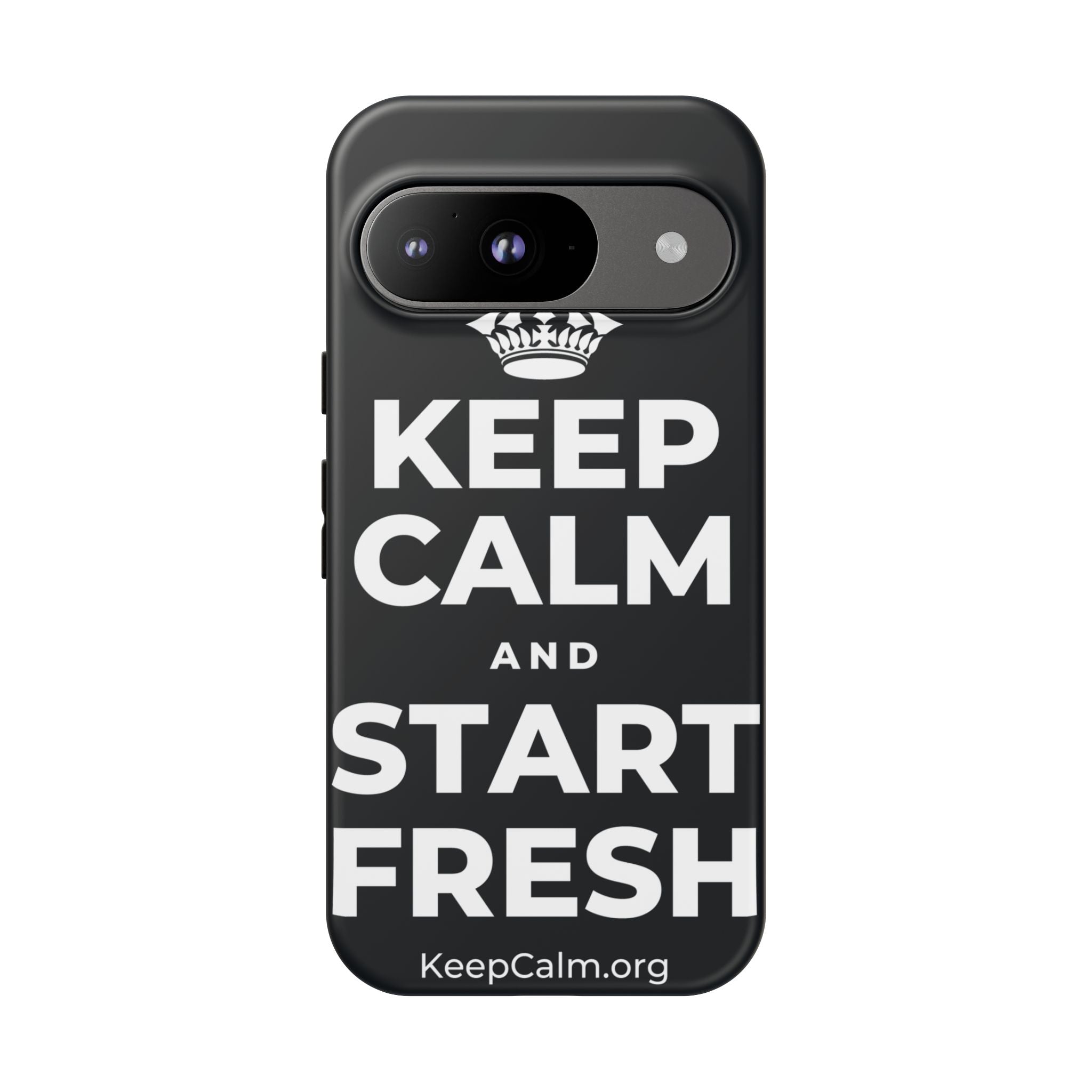 KEEP CALM AND START FRESH Phone Case (Dark)