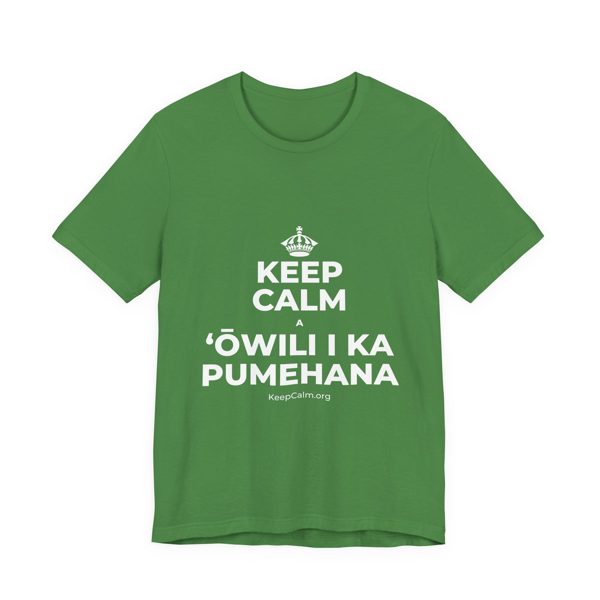 KEEP CALM A ʻŌWILI I KA PUMEHANA T-Shirt (Baby Blue–Silver)