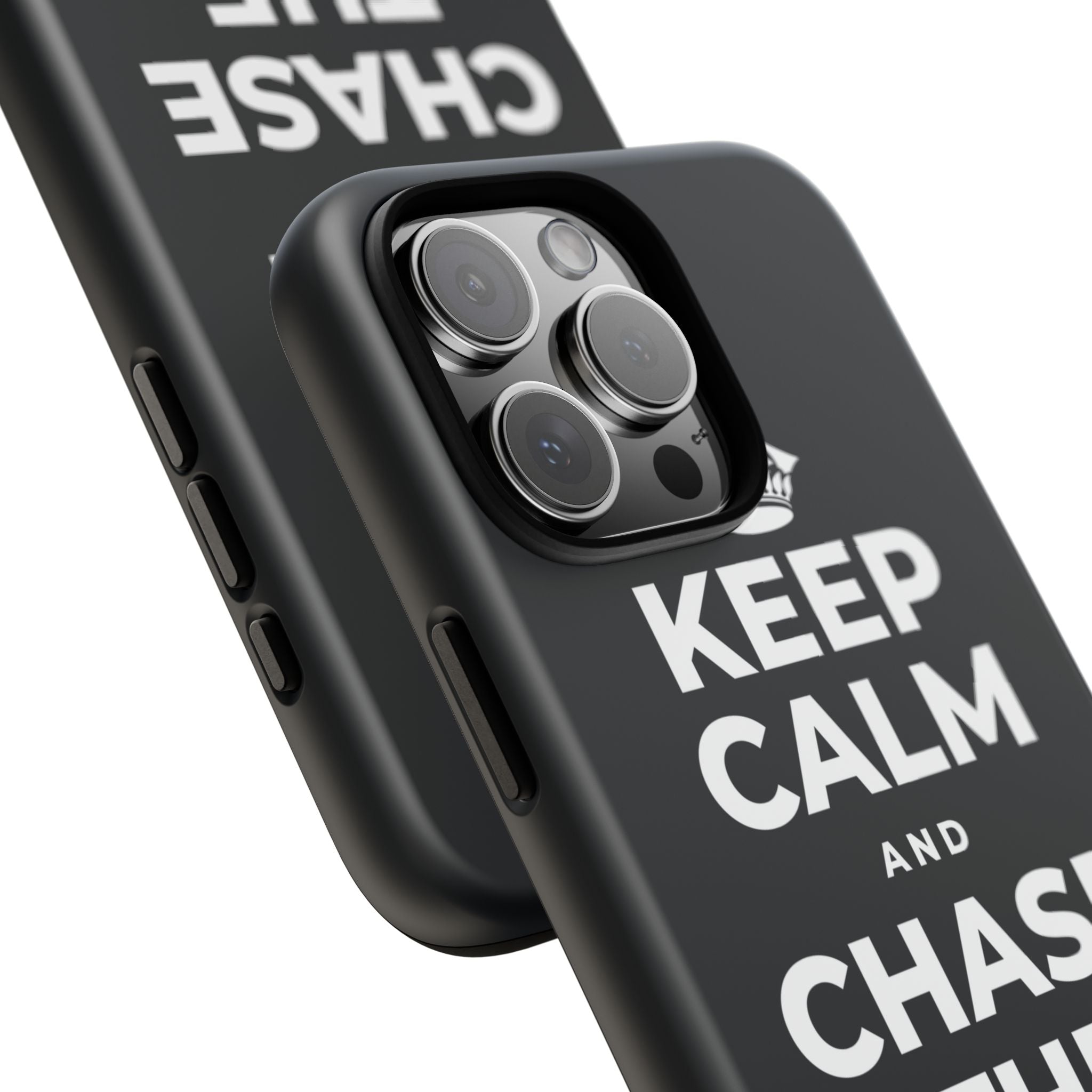 KEEP CALM AND CHASE THE LONG DAYS Phone Case (Dark)