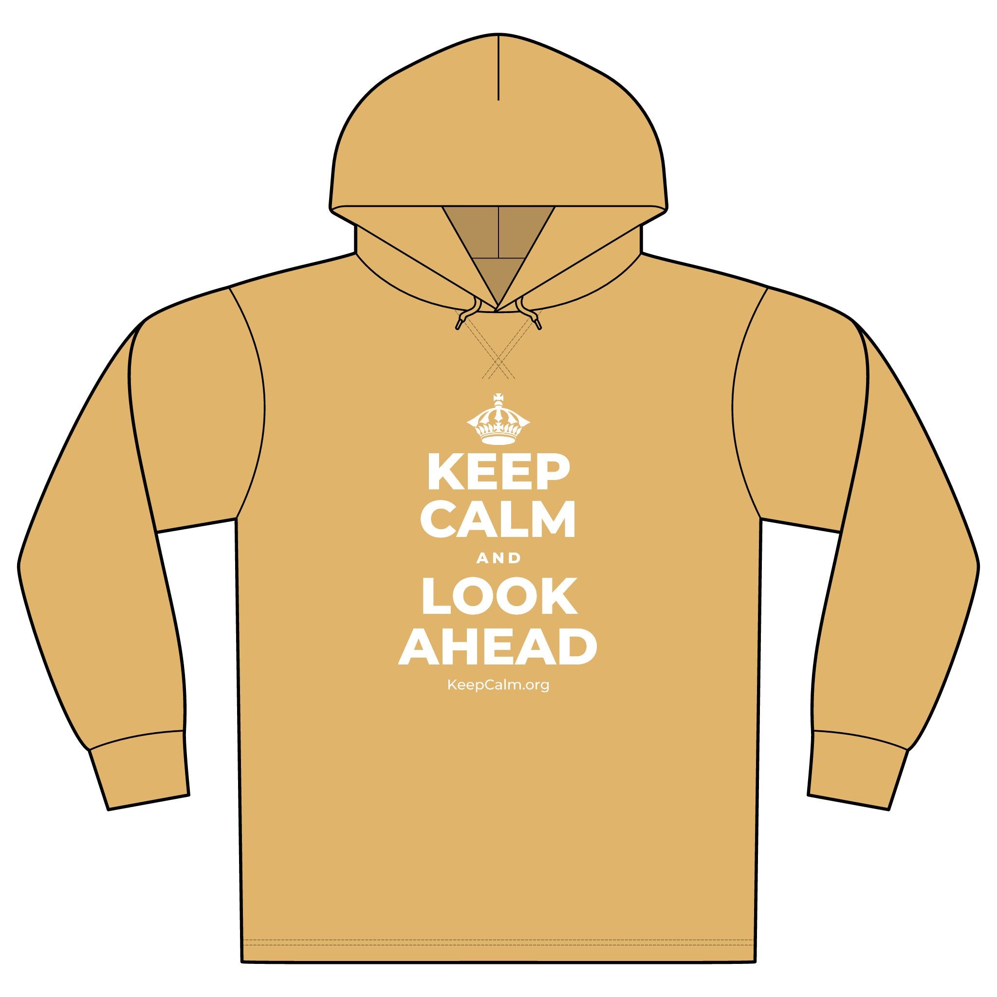 KEEP CALM AND LOOK AHEAD Organic Hoodie Tee
