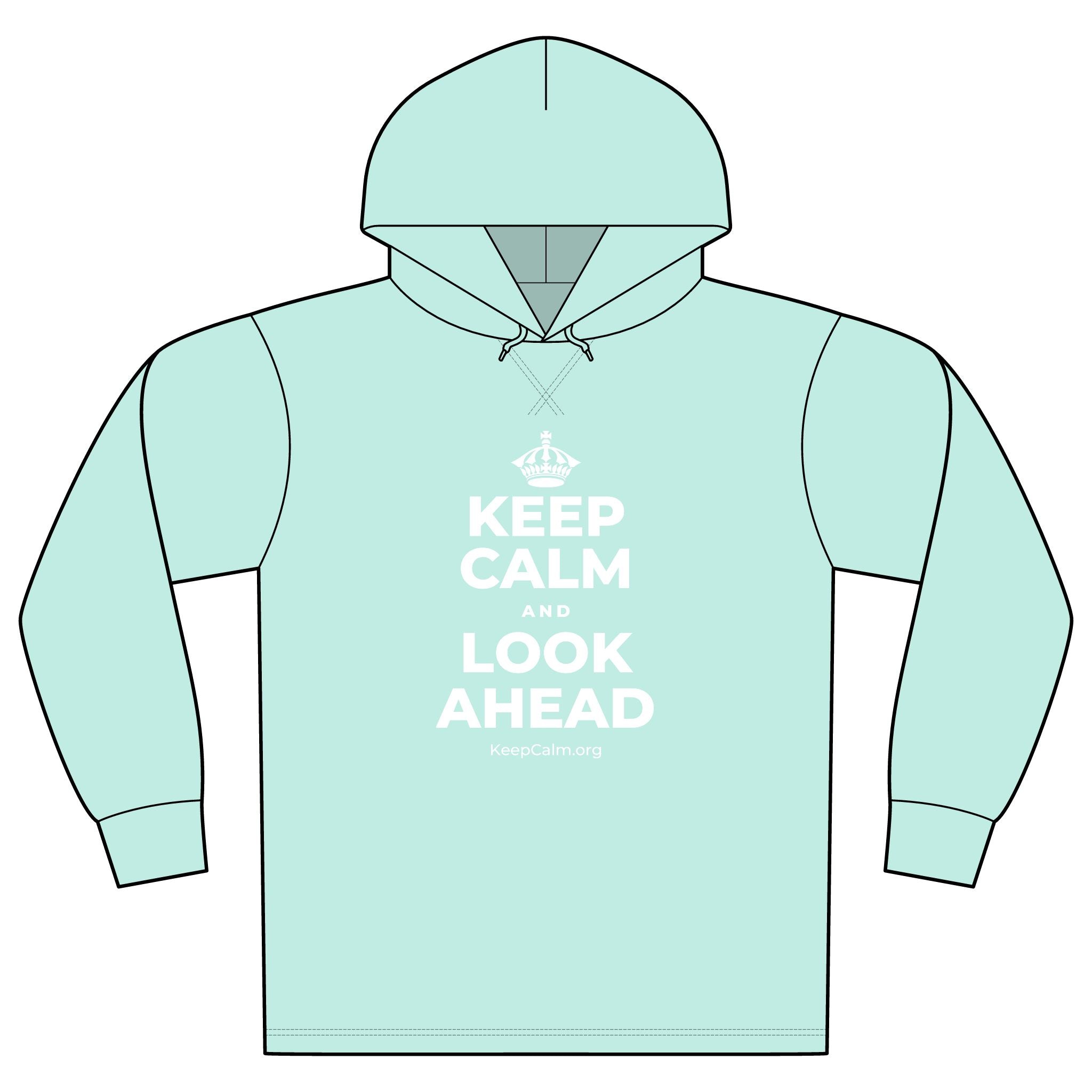 KEEP CALM AND LOOK AHEAD Organic Hoodie Tee