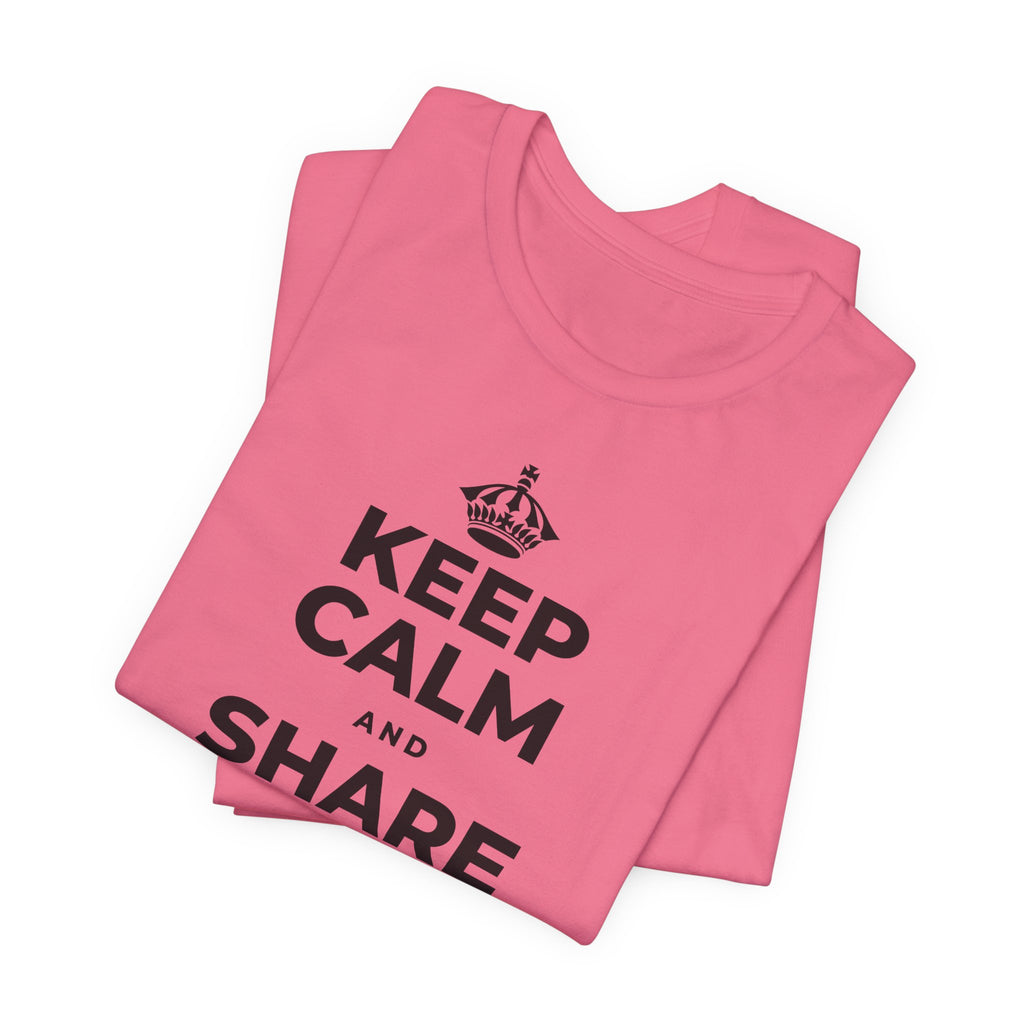 KEEP CALM AND SHARE THE GOOD NEWS T-Shirt (Military Green–Autumn)