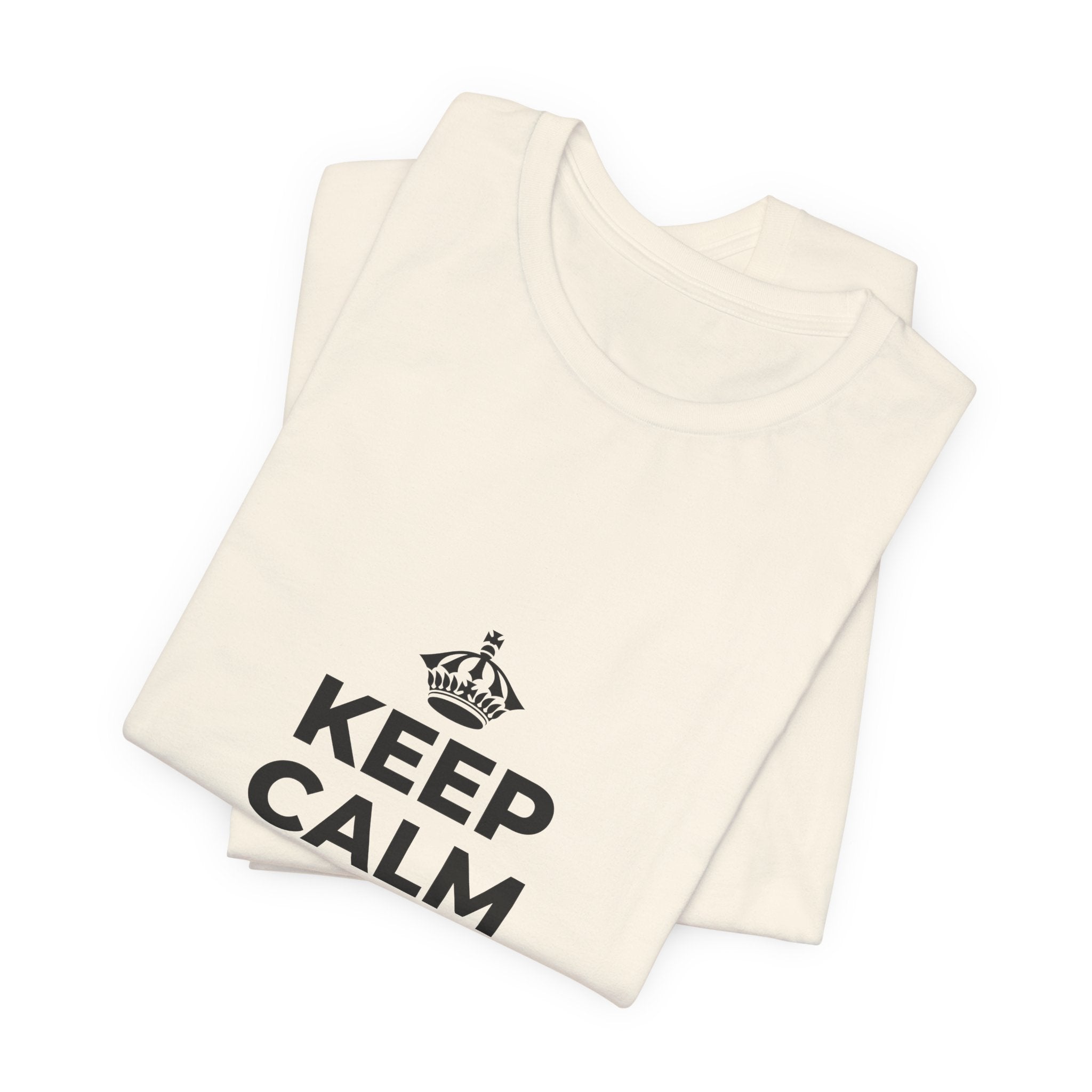KEEP CALM AND UNCLENCH T-Shirt (White–Asphalt)