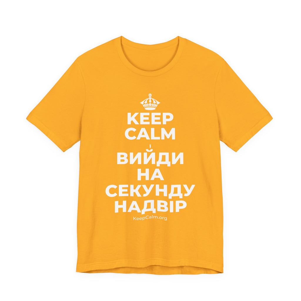 KEEP CALM І ВИЙДИ НА СЕКУНДУ НАДВІР T-Shirt (Baby Blue–Silver)
