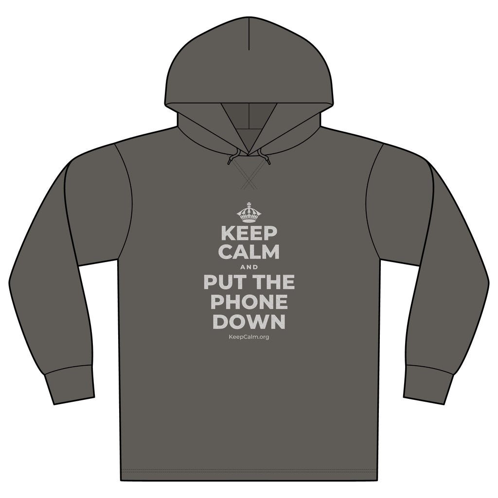 KEEP CALM AND PUT THE PHONE DOWN Organic Hoodie Tee