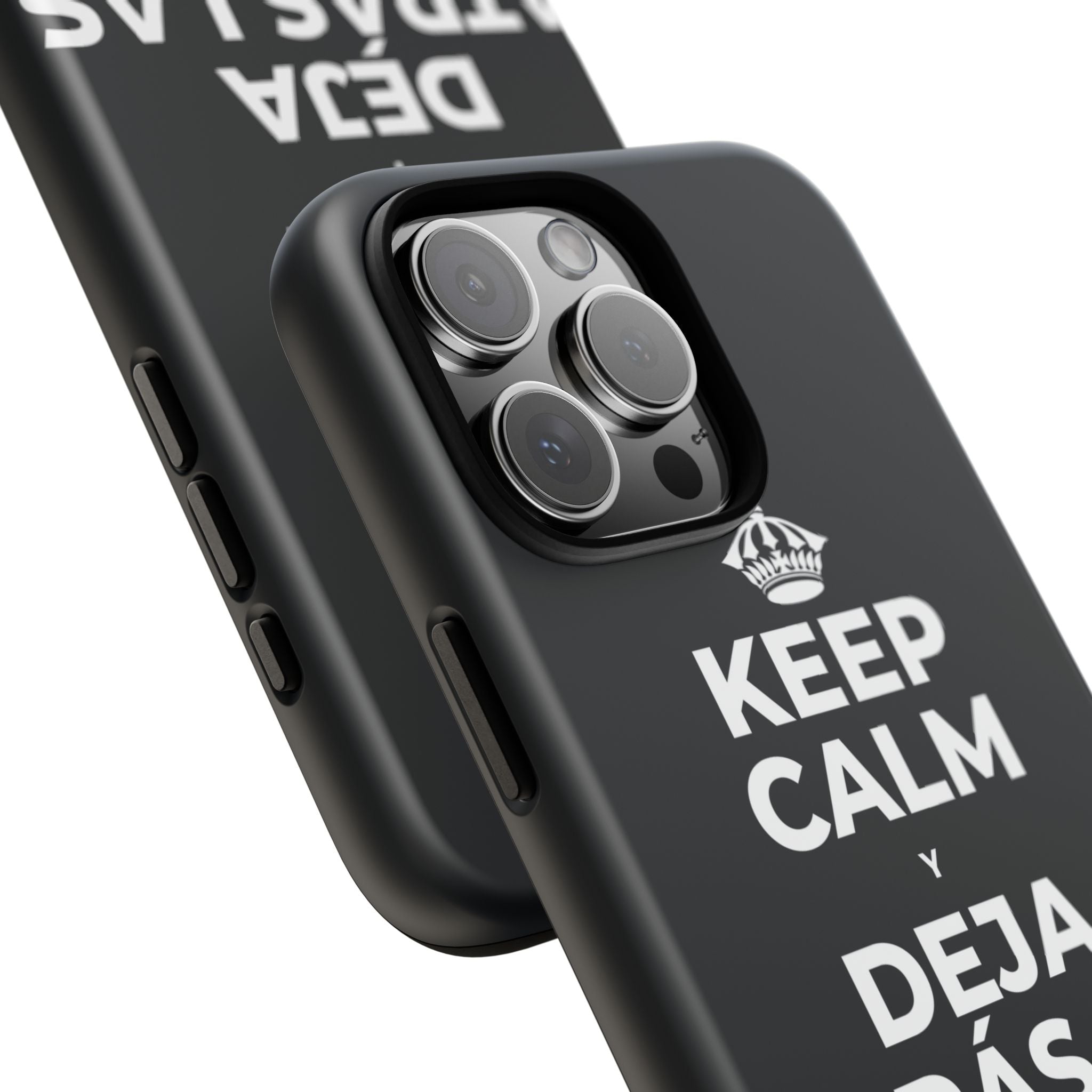 KEEP CALM Y DEJA ATRÁS LAS VIEJAS CARGAS Phone Case (Dark)