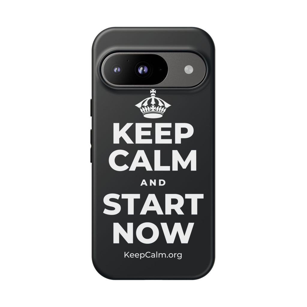 KEEP CALM AND START NOW Phone Case (Dark)