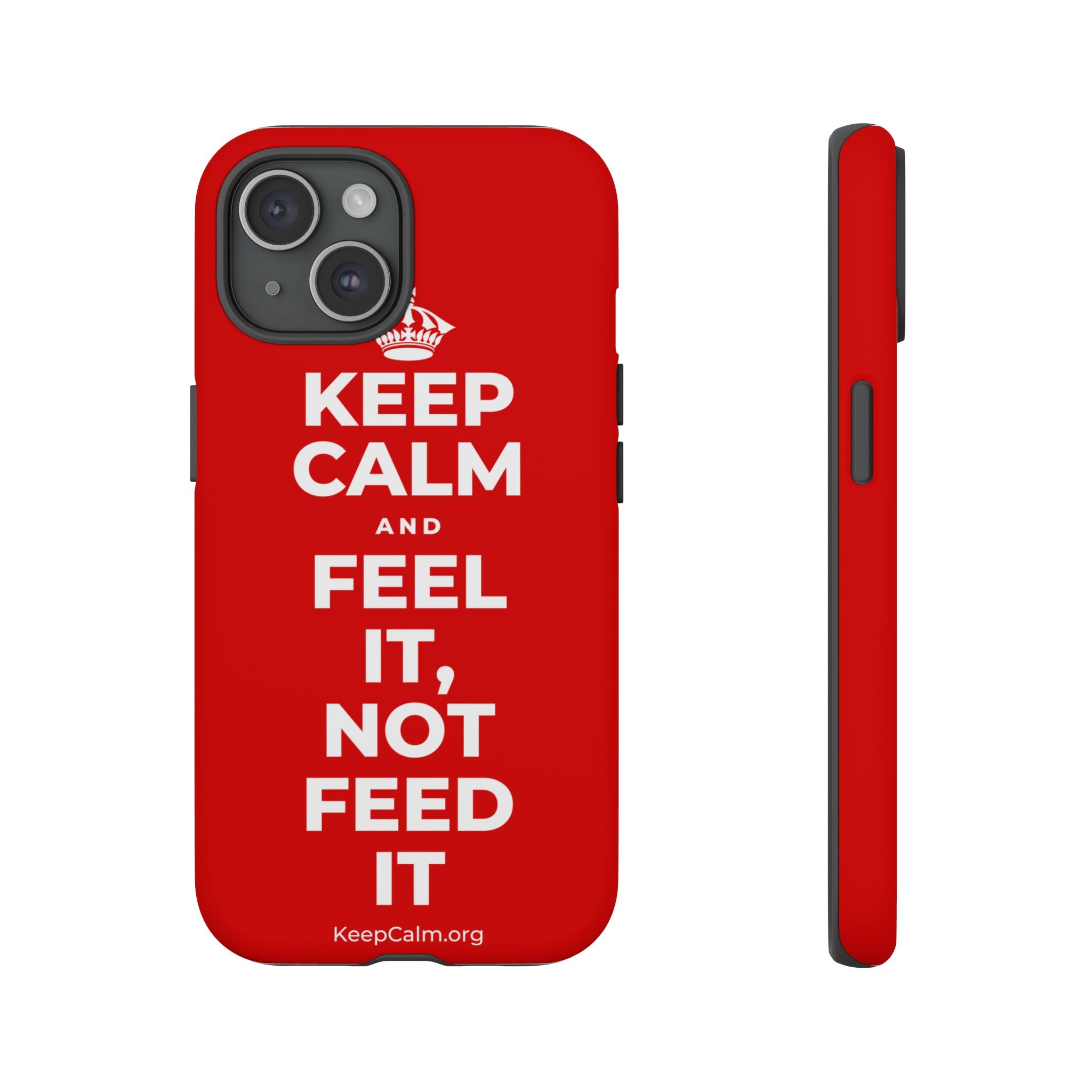 KEEP CALM AND FEEL IT, NOT FEED IT Phone Case