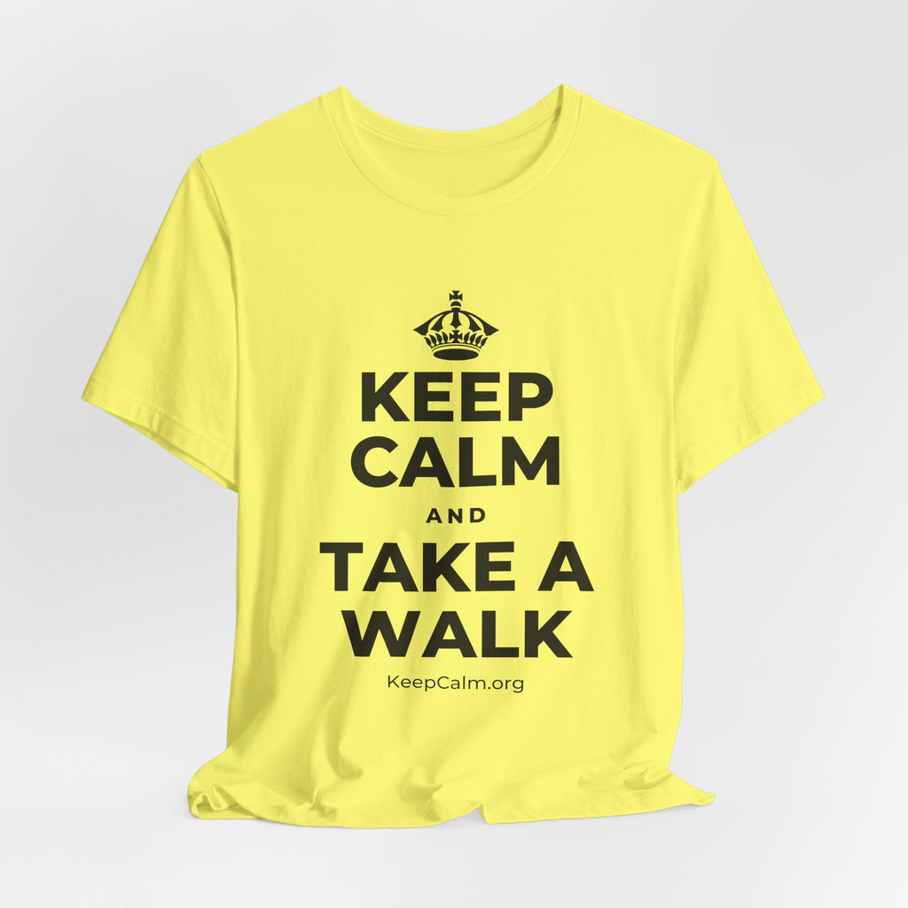 KEEP CALM AND TAKE A WALK T-Shirt (Soft Cream–Heather Mauve)