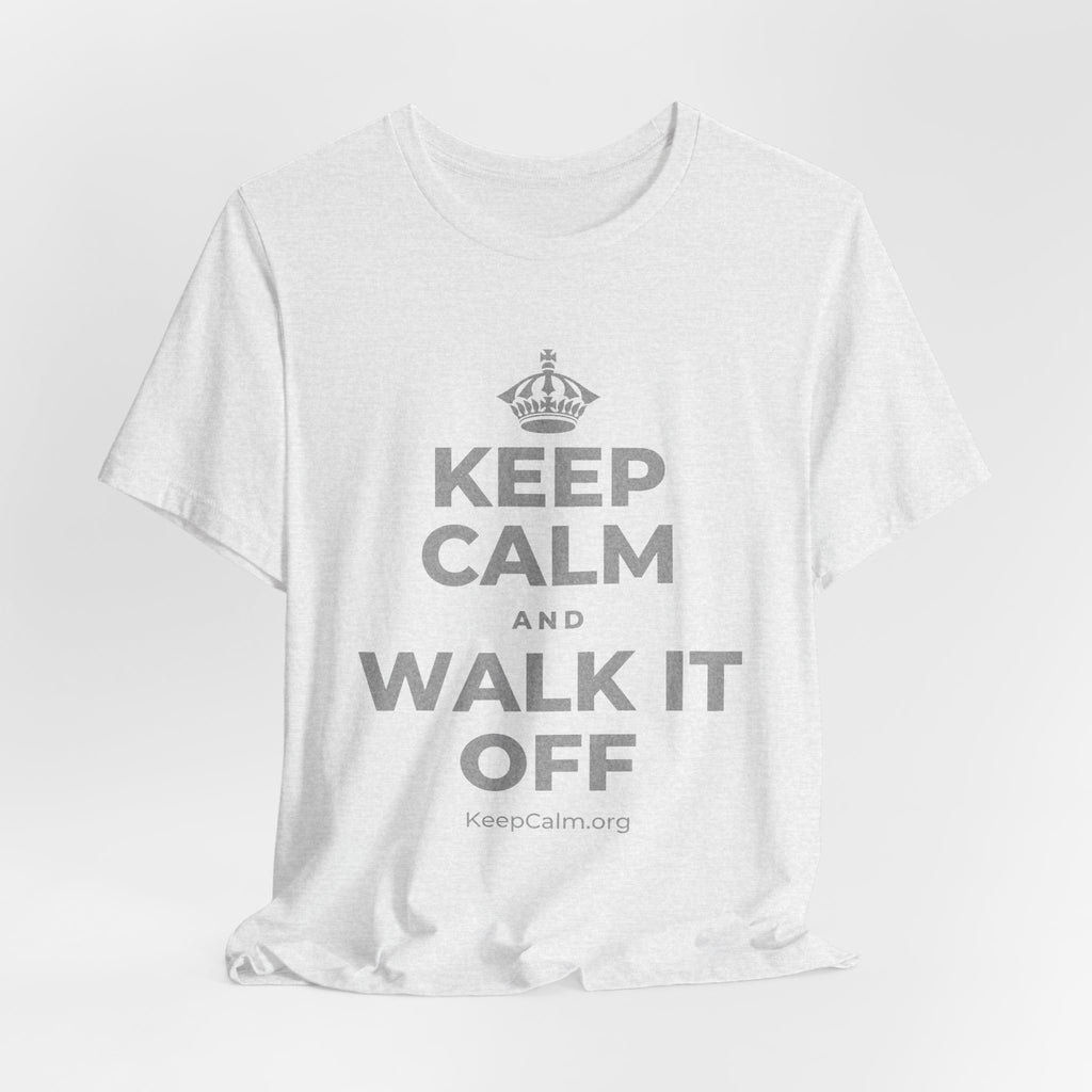 KEEP CALM AND WALK IT OFF T-Shirt (Soft Cream–Heather Mauve)