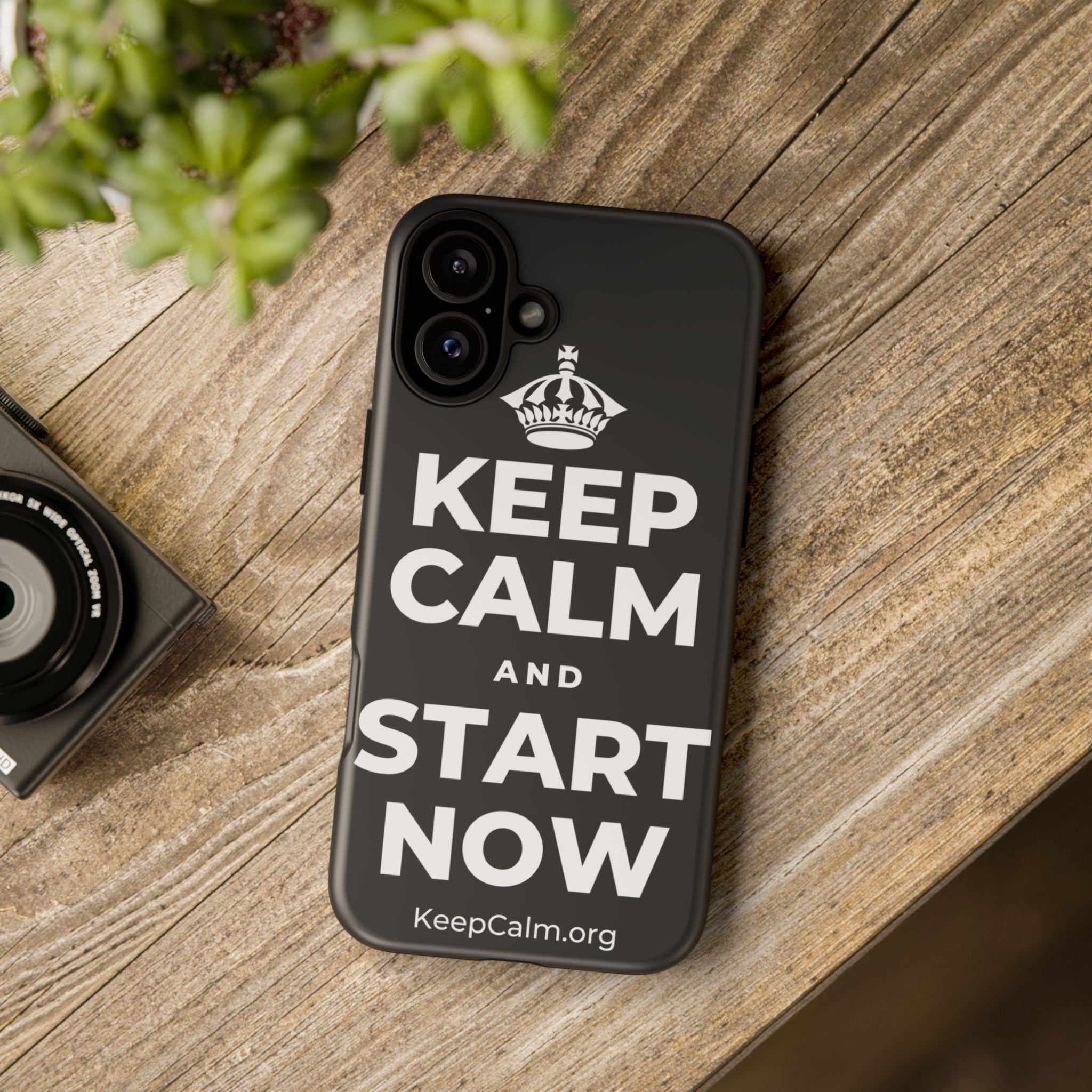 KEEP CALM AND START NOW Phone Case (Dark)