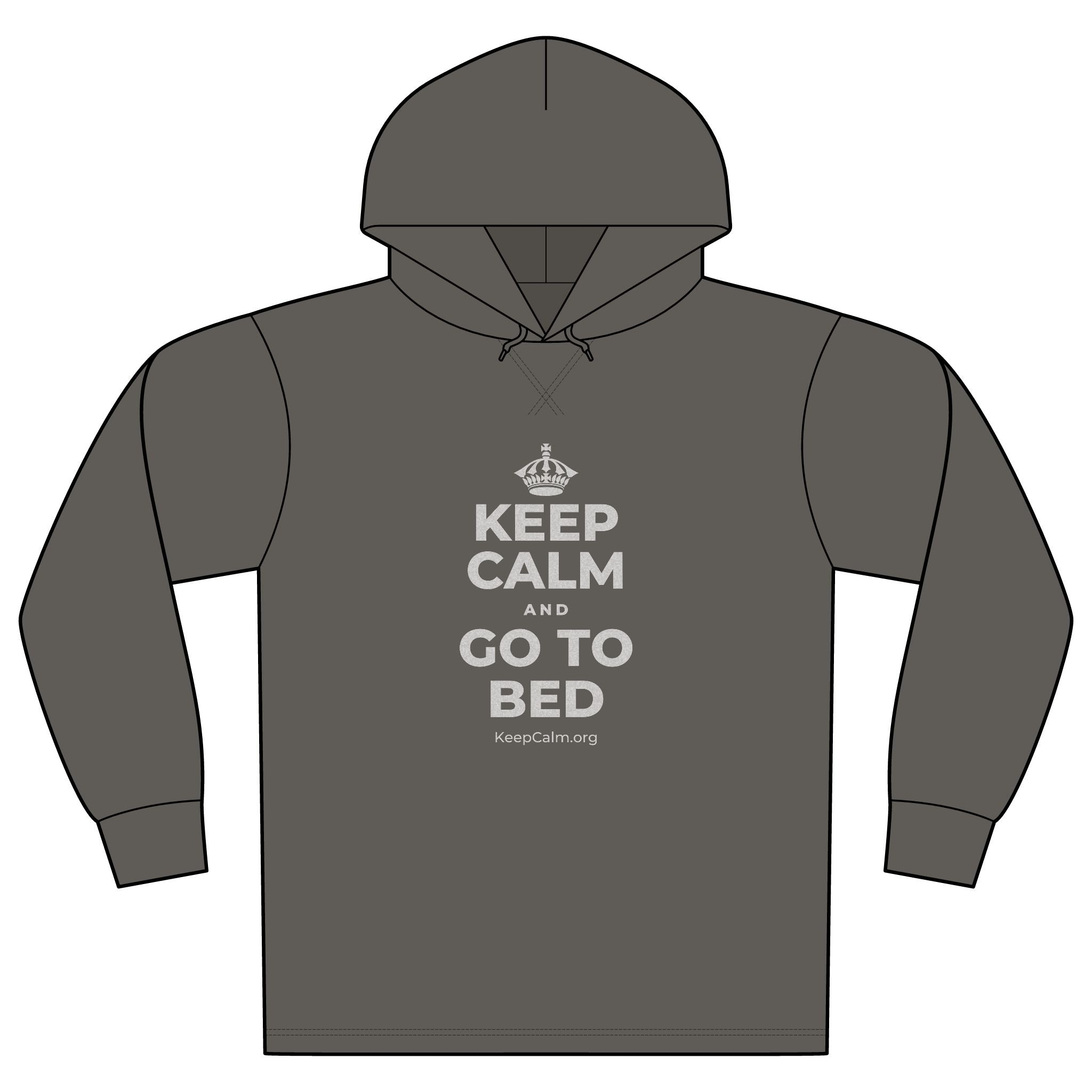 KEEP CALM AND GO TO BED Organic Hoodie Tee