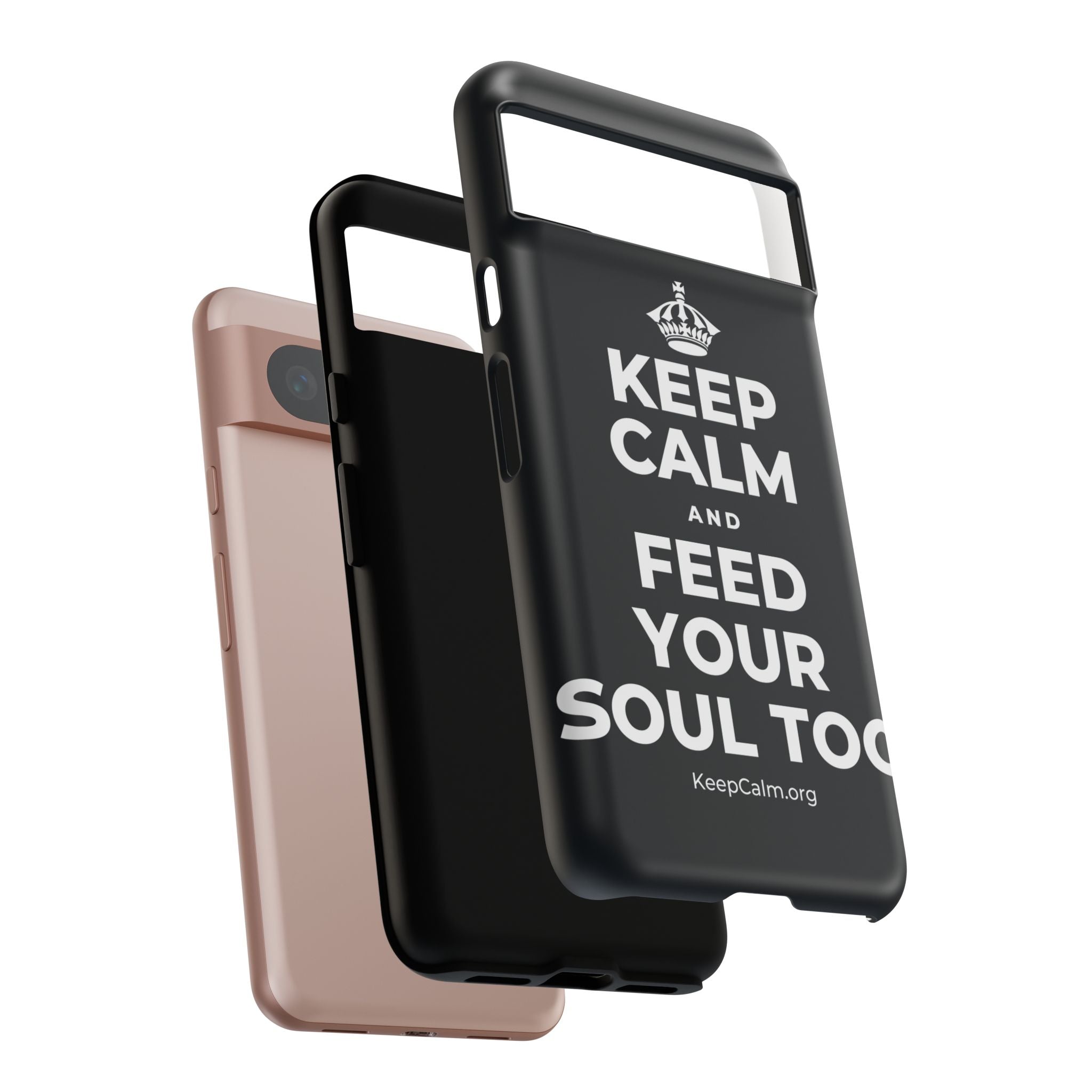 KEEP CALM AND FEED YOUR SOUL TOO Phone Case (Dark)