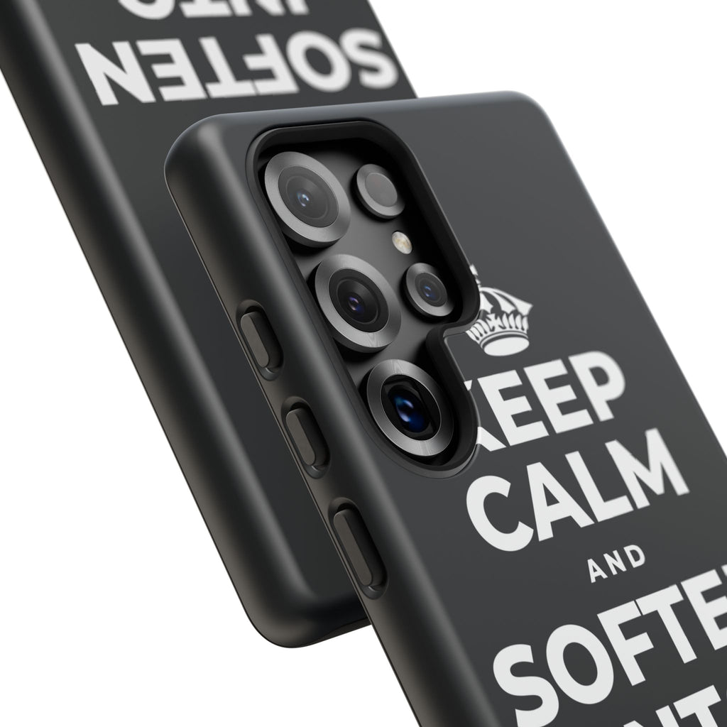 KEEP CALM AND SOFTEN INTO THE PILLOW Phone Case (Dark)