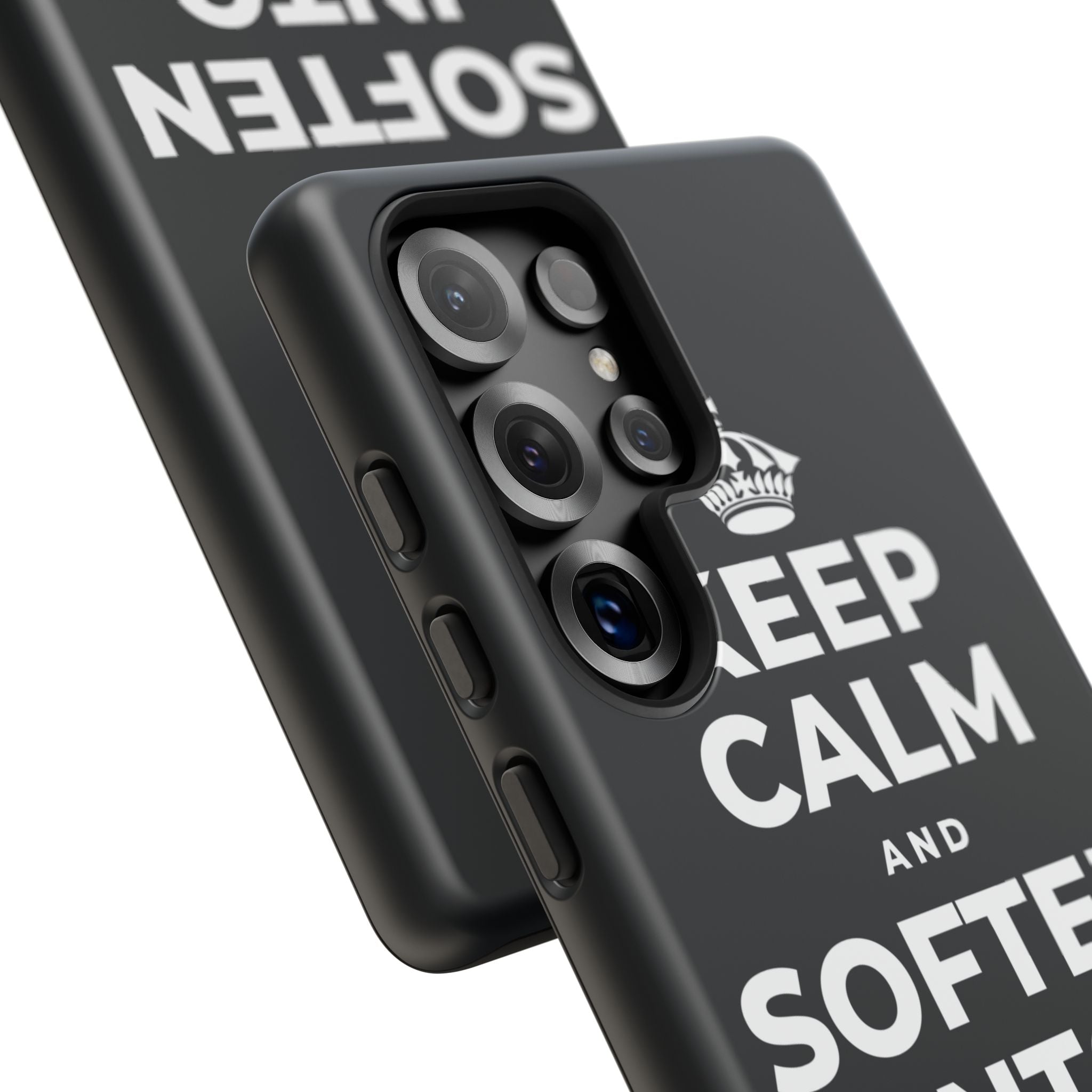 KEEP CALM AND SOFTEN INTO THE PILLOW Phone Case (Dark)