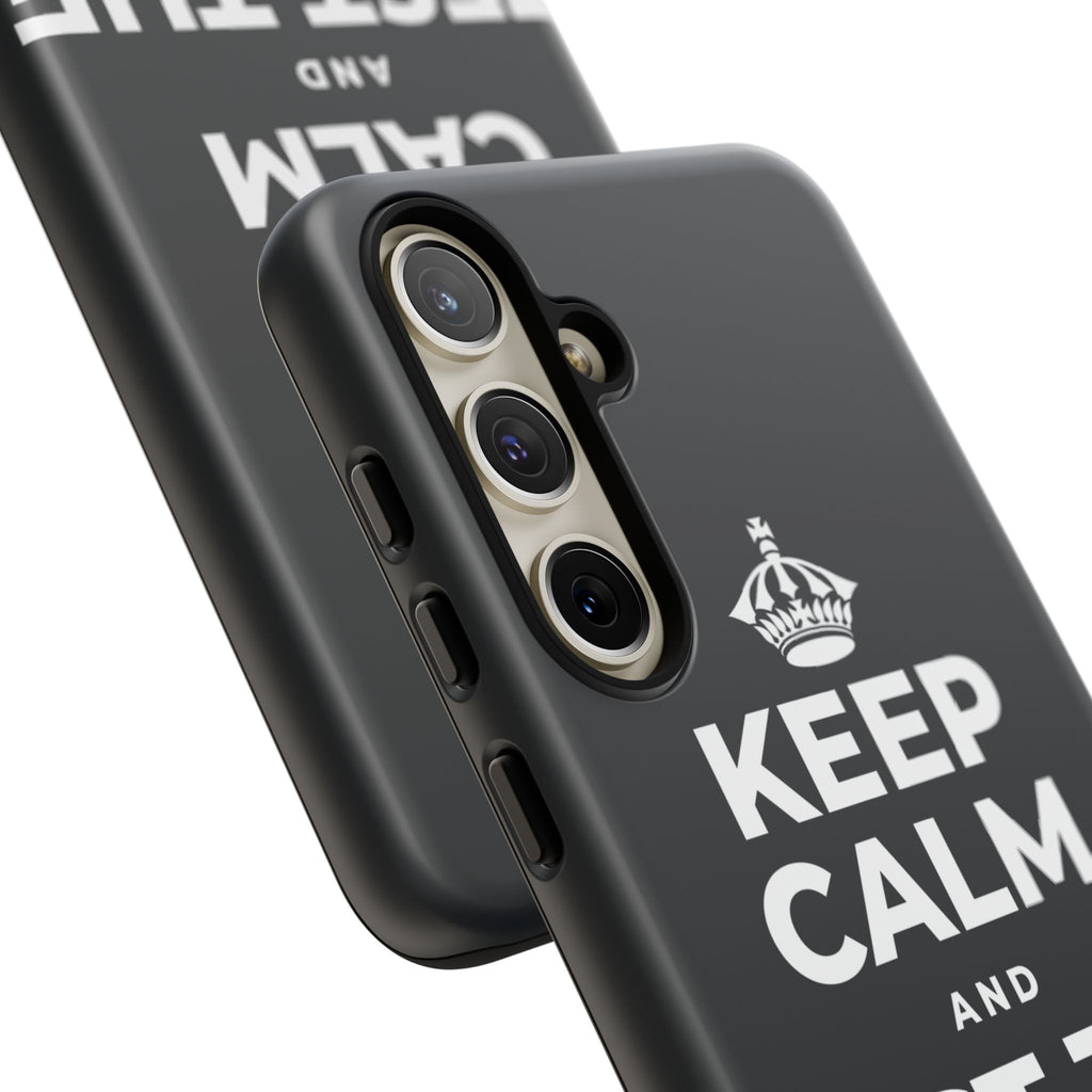 KEEP CALM AND TEST THE WATERS Phone Case (Dark)