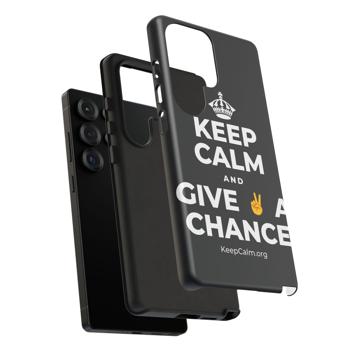 KEEP CALM AND GIVE ✌️ A CHANCE Phone Case (Dark)