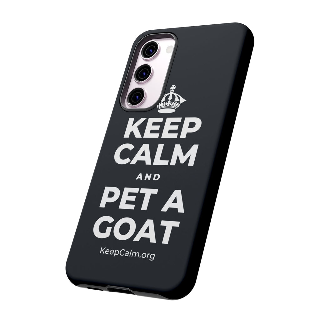 KEEP CALM AND PET A GOAT Phone Case (Dark)