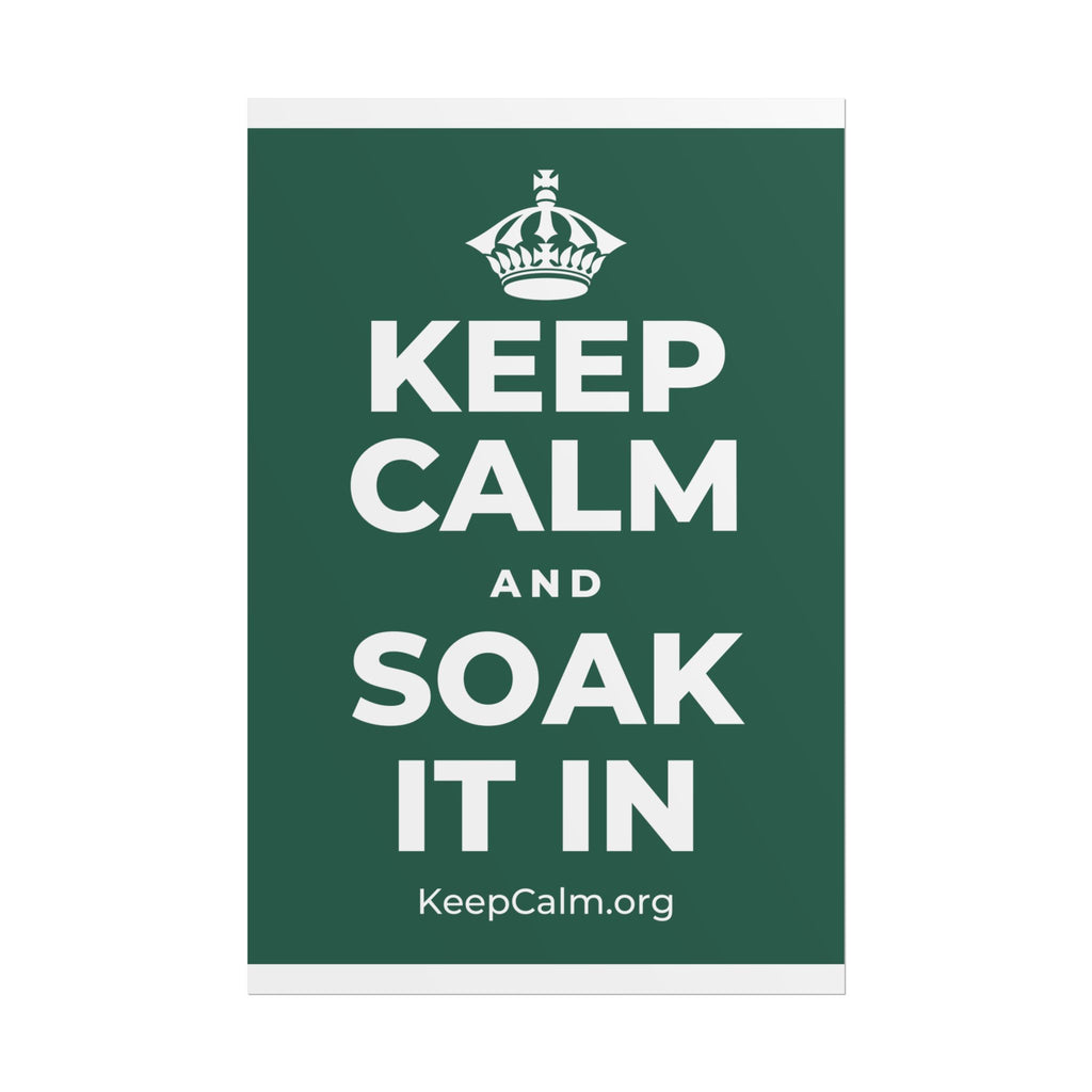 KEEP CALM AND SOAK IT IN Poster