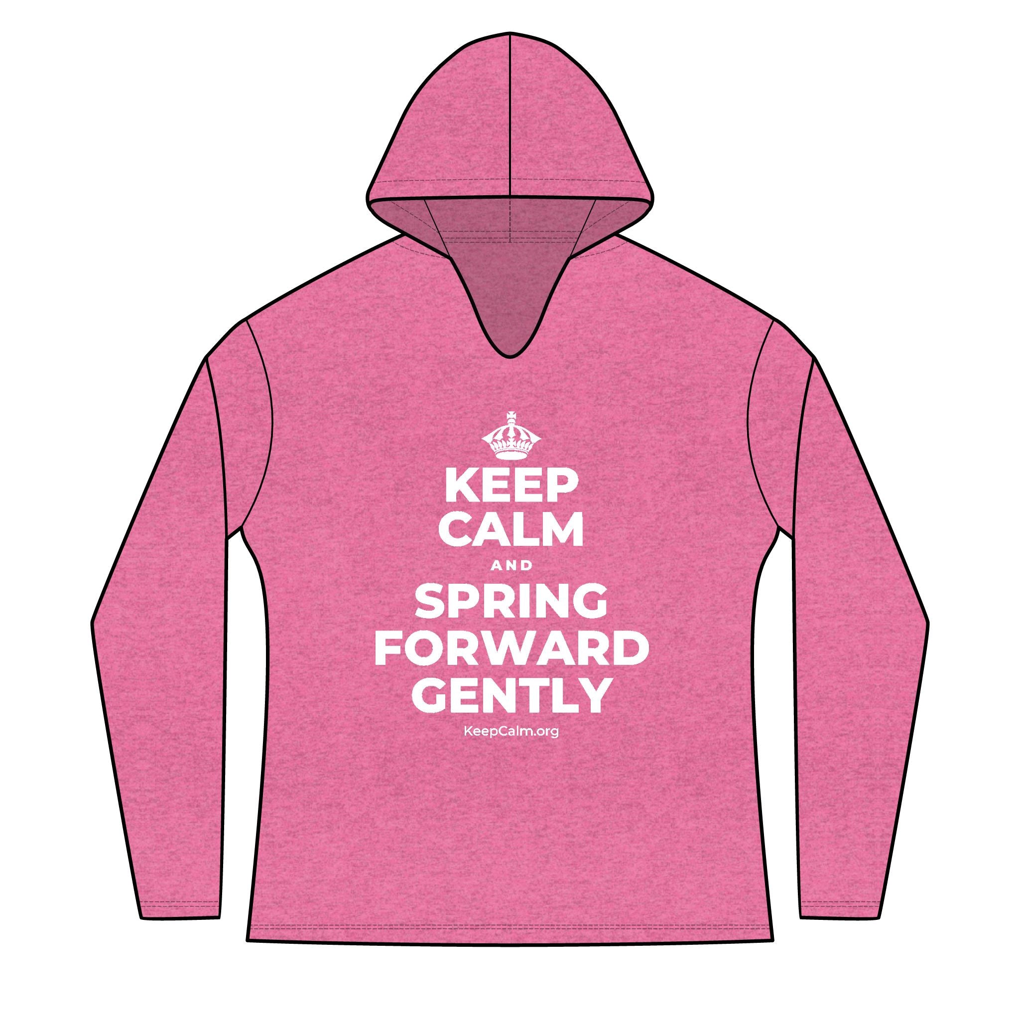 KEEP CALM AND SPRING FORWARD GENTLY Women's Long Sleeve Hoodie