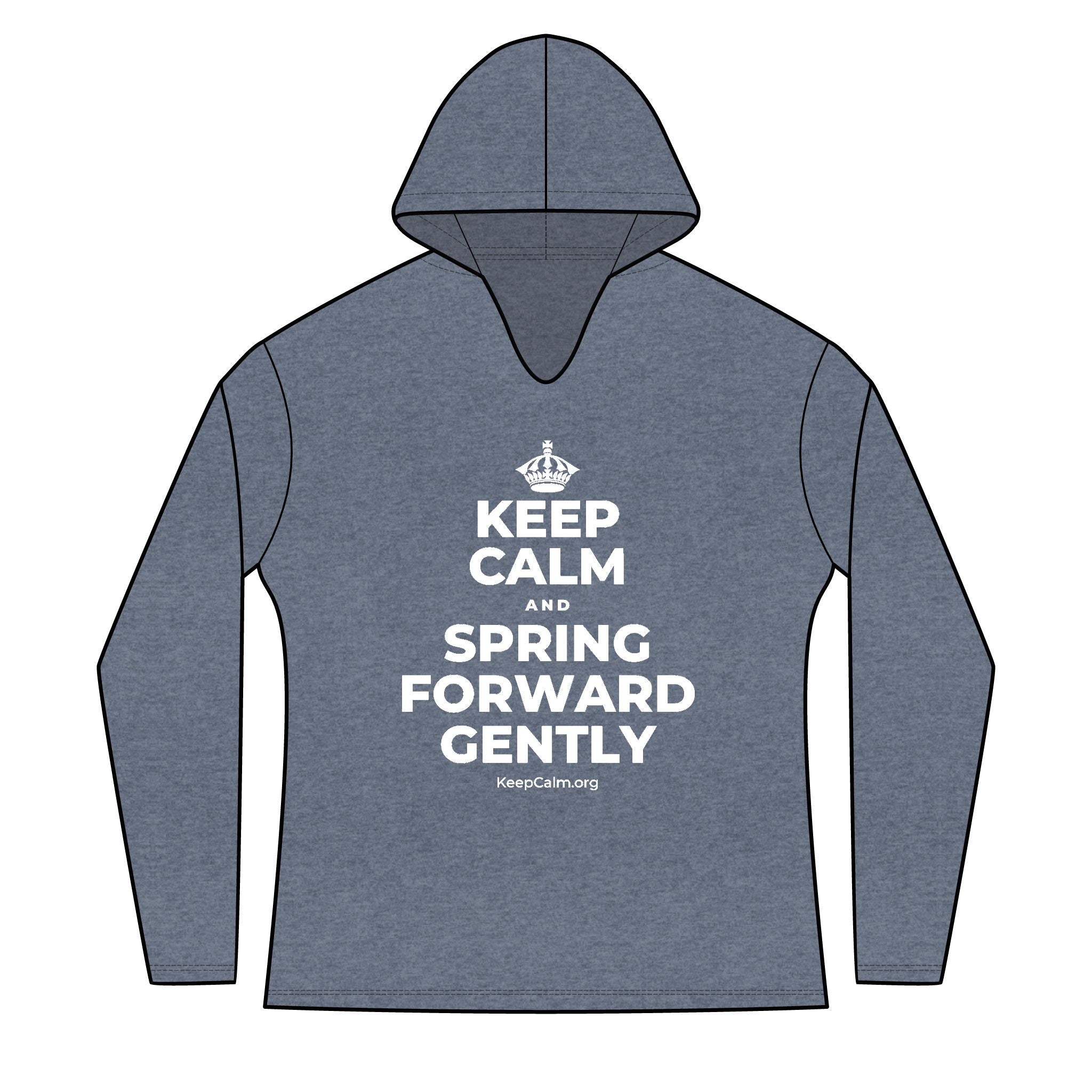 KEEP CALM AND SPRING FORWARD GENTLY Women's Long Sleeve Hoodie