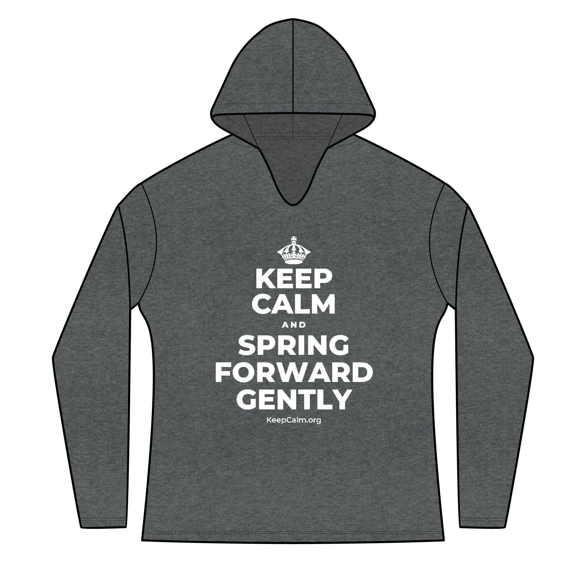 KEEP CALM AND SPRING FORWARD GENTLY Women's Long Sleeve Hoodie