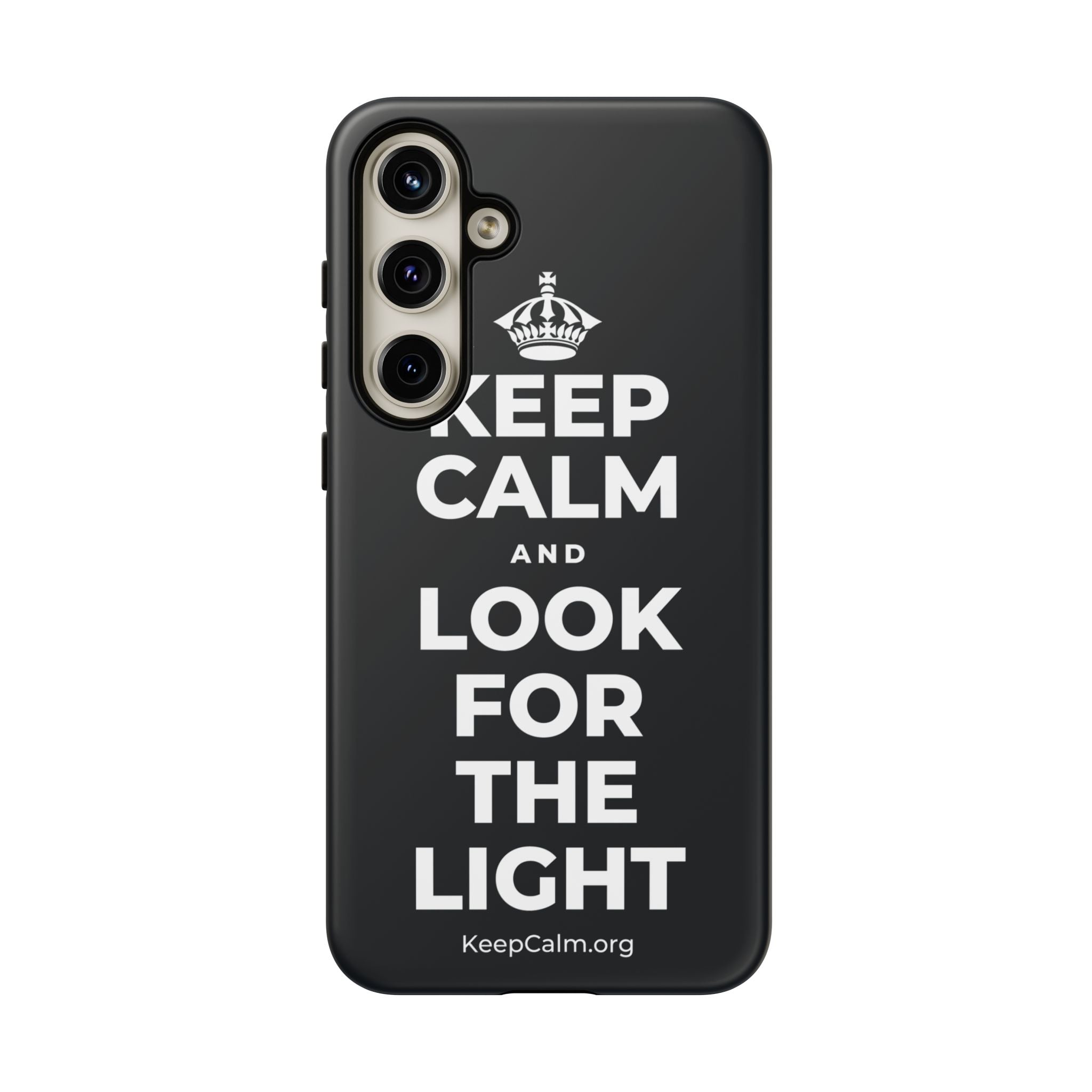 KEEP CALM AND LOOK FOR THE LIGHT Phone Case (Dark)