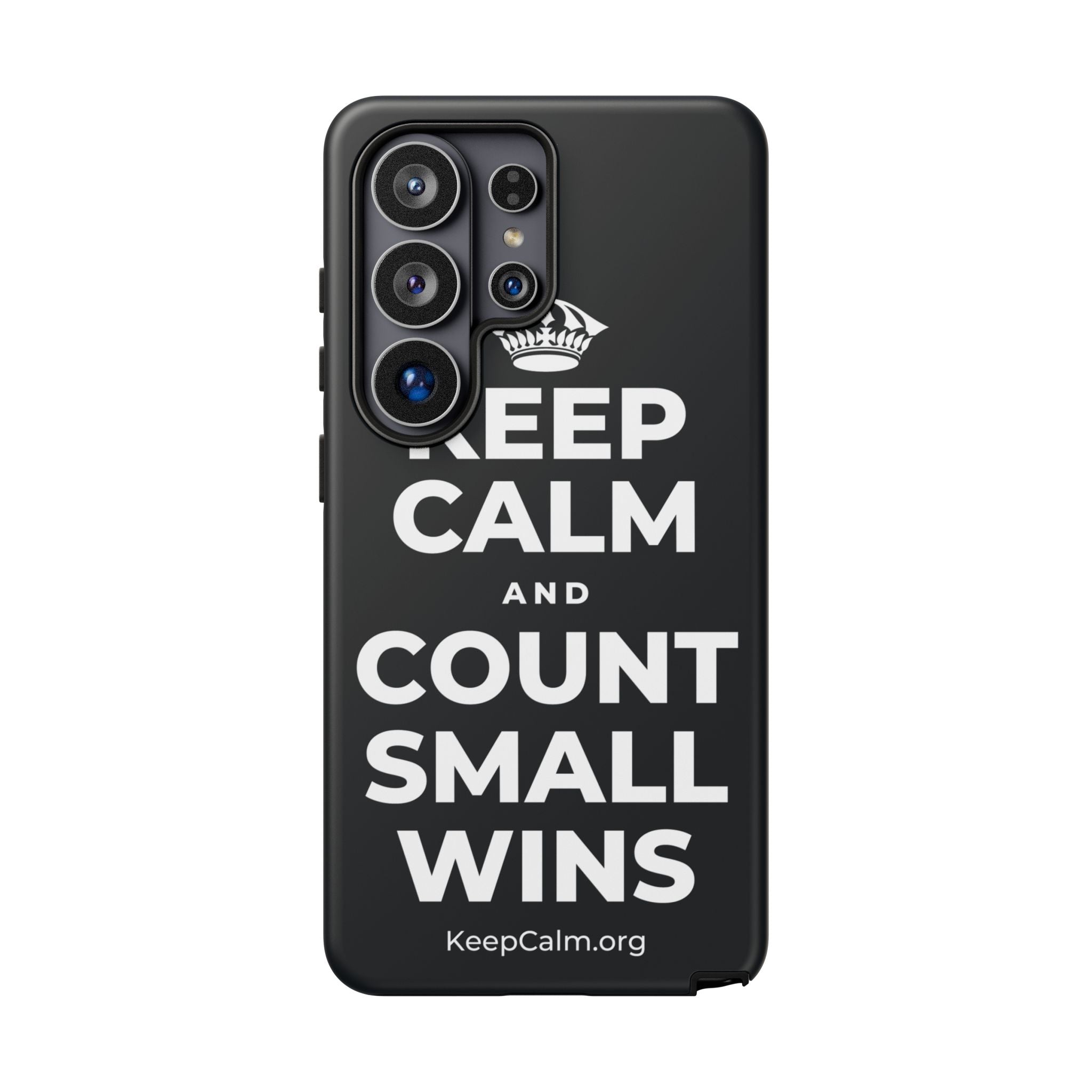 KEEP CALM AND COUNT SMALL WINS Phone Case (Dark)
