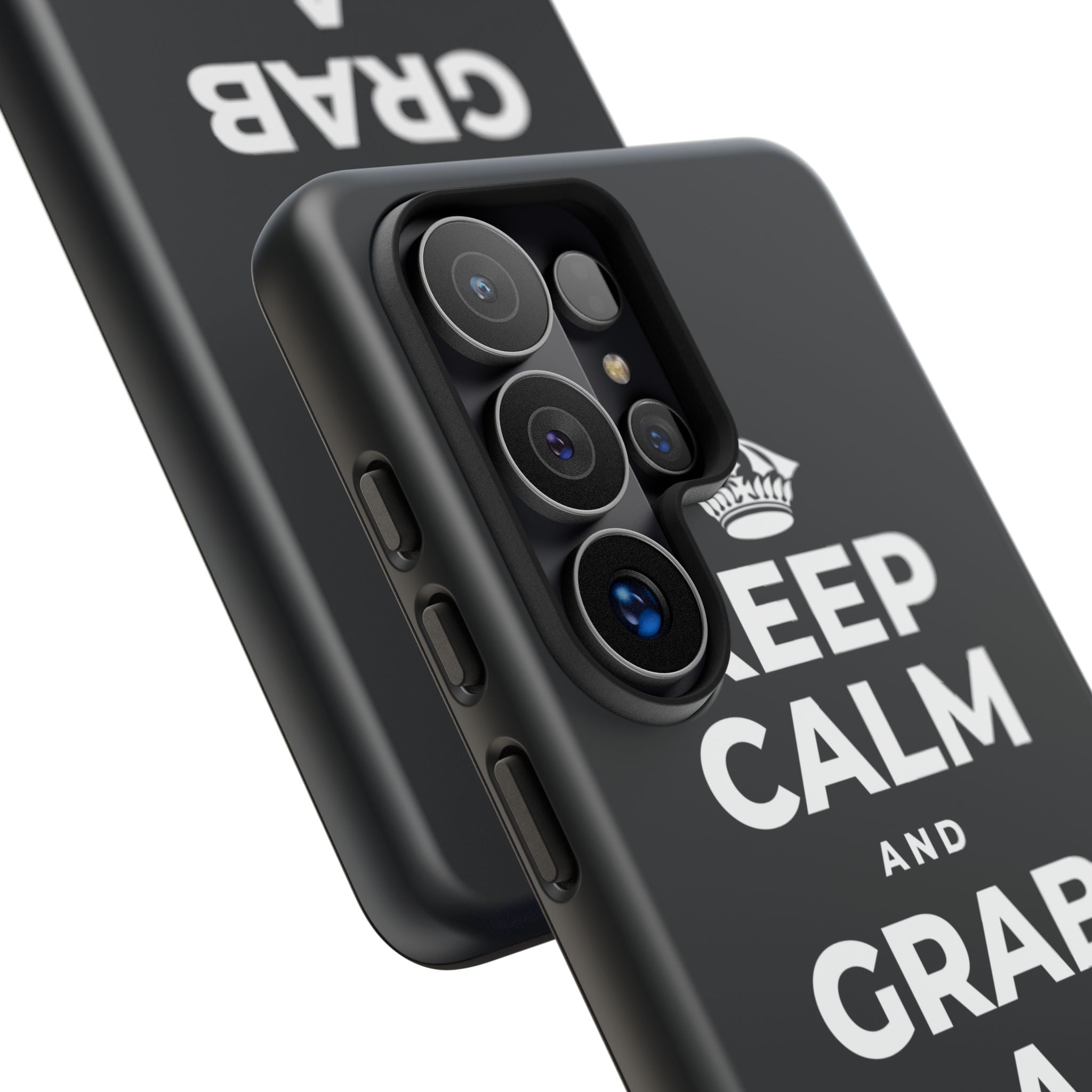 KEEP CALM AND GRAB A WARM DRINK Phone Case (Dark)