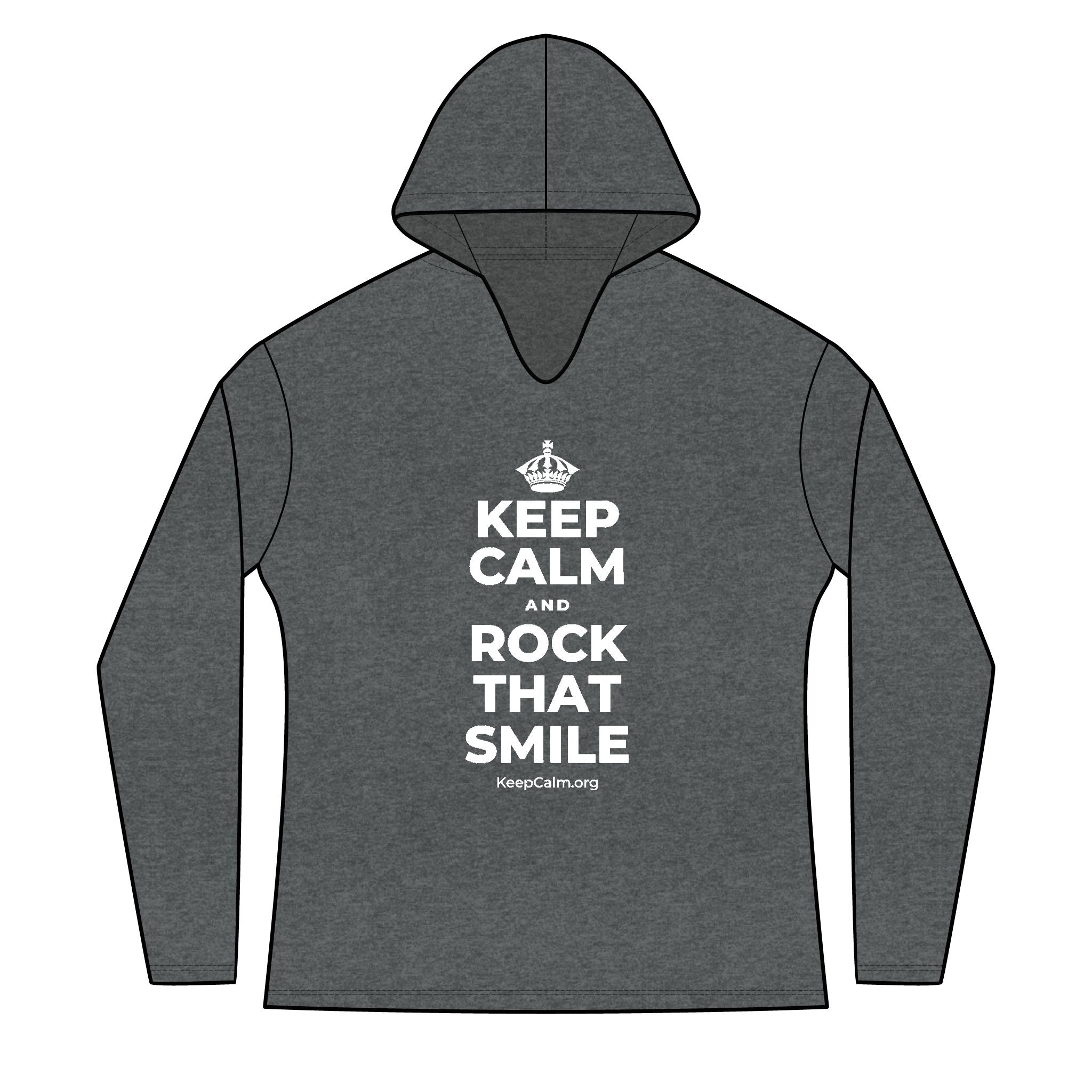 KEEP CALM AND ROCK THAT SMILE Women's Long Sleeve Hoodie