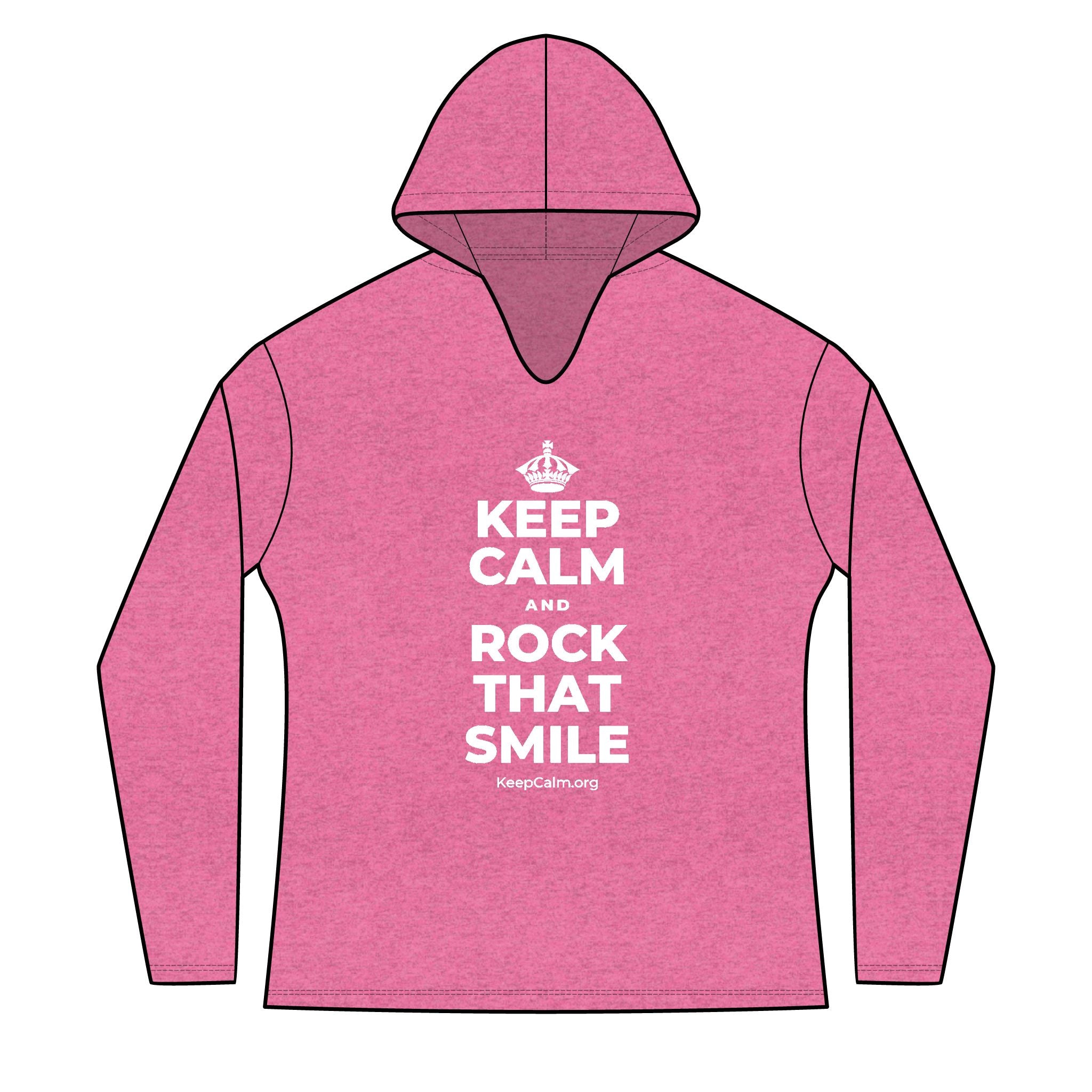 KEEP CALM AND ROCK THAT SMILE Women's Long Sleeve Hoodie