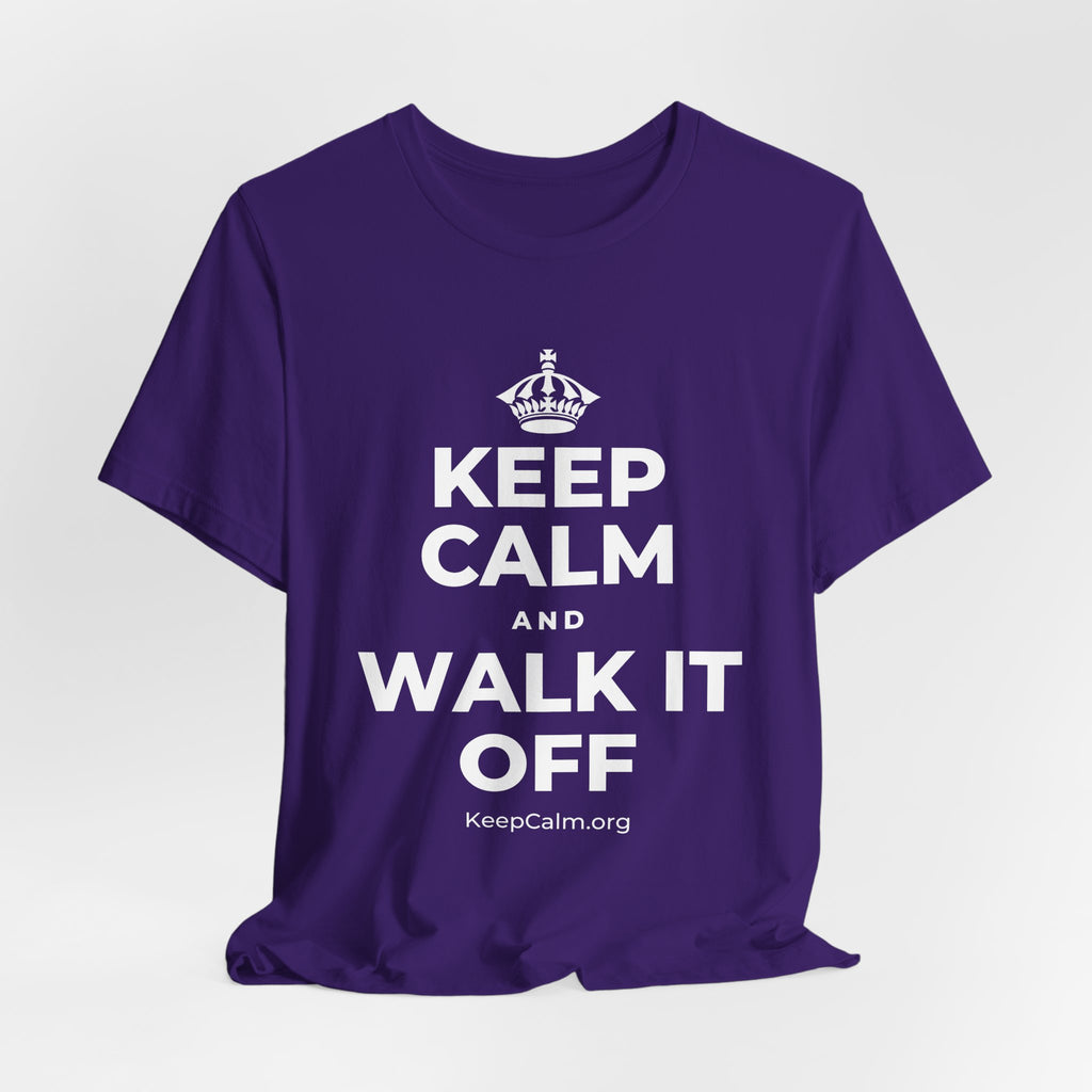 KEEP CALM AND WALK IT OFF T-Shirt (Soft Cream–Heather Mauve)