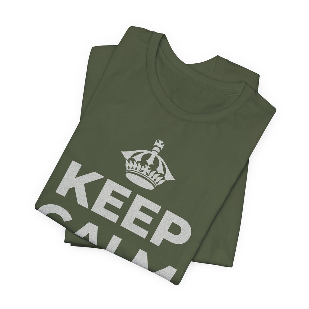 KEEP CALM AND あなたは愛される人 T-Shirt (Military Green–Autumn)