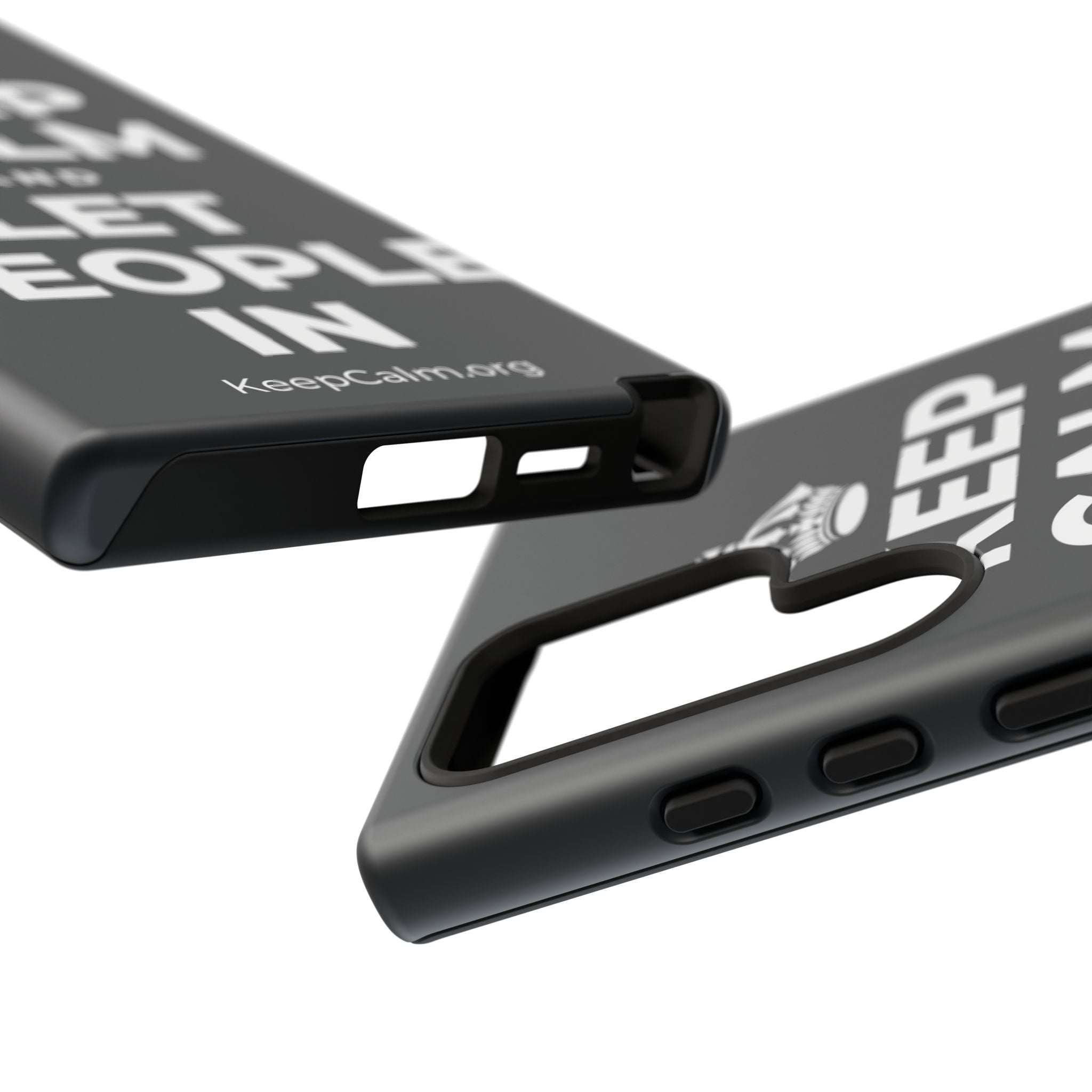 KEEP CALM AND LET PEOPLE IN Phone Case (Dark)