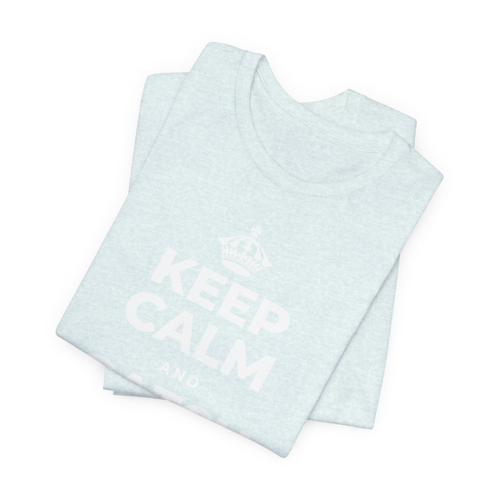 KEEP CALM AND CATCH A SEA BREEZE T-Shirt (Soft Cream–Heather Mauve)