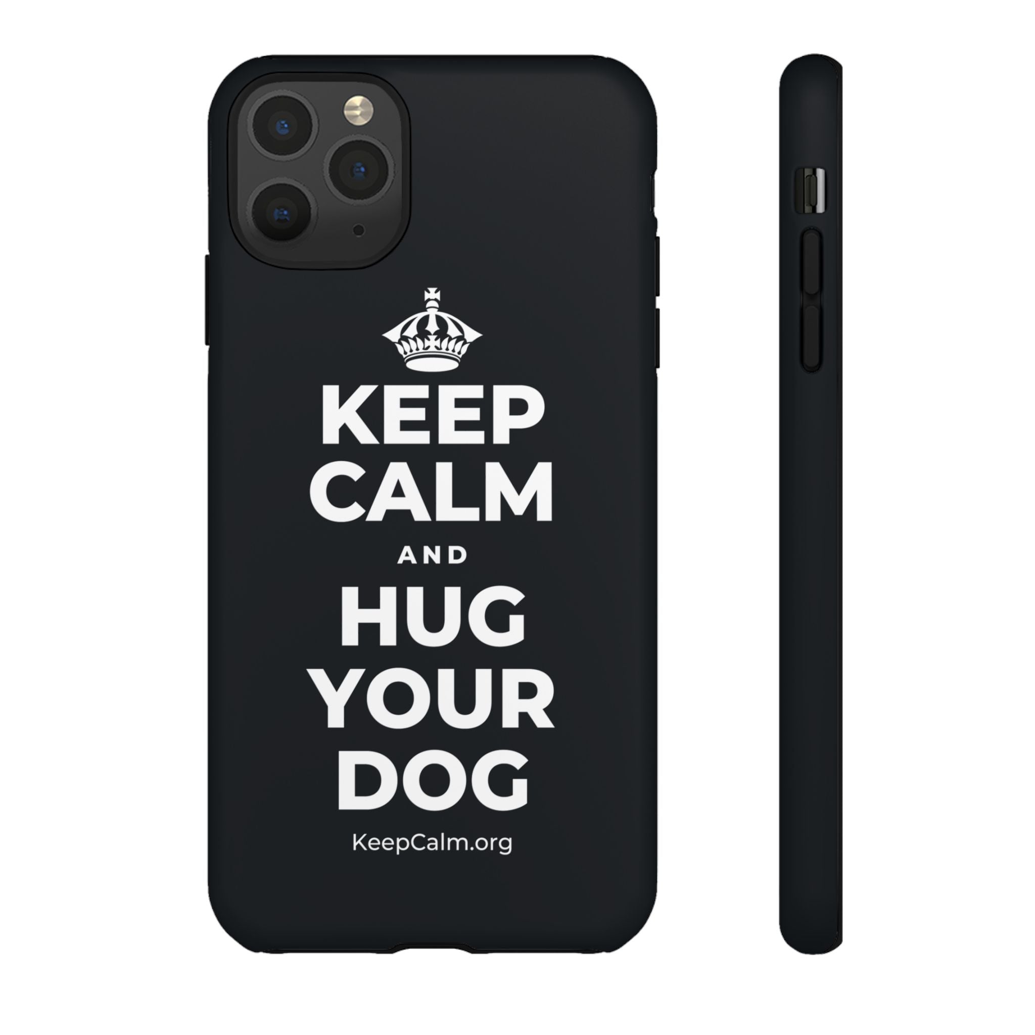 KEEP CALM AND HUG YOUR DOG Phone Case (Dark)