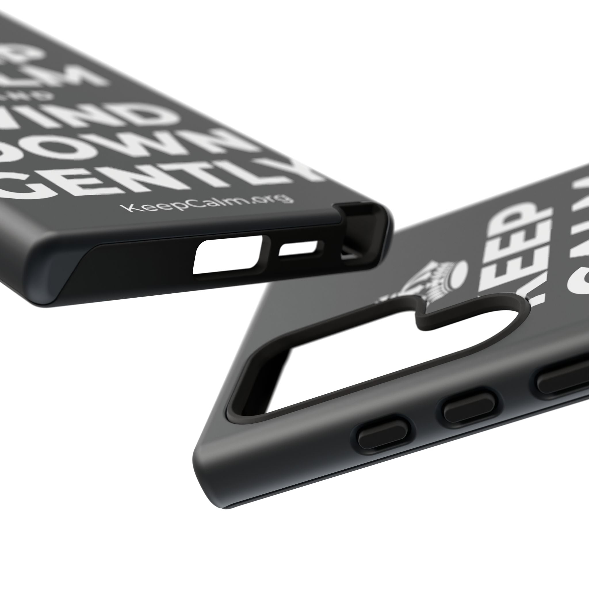 KEEP CALM AND WIND DOWN GENTLY Phone Case (Dark)