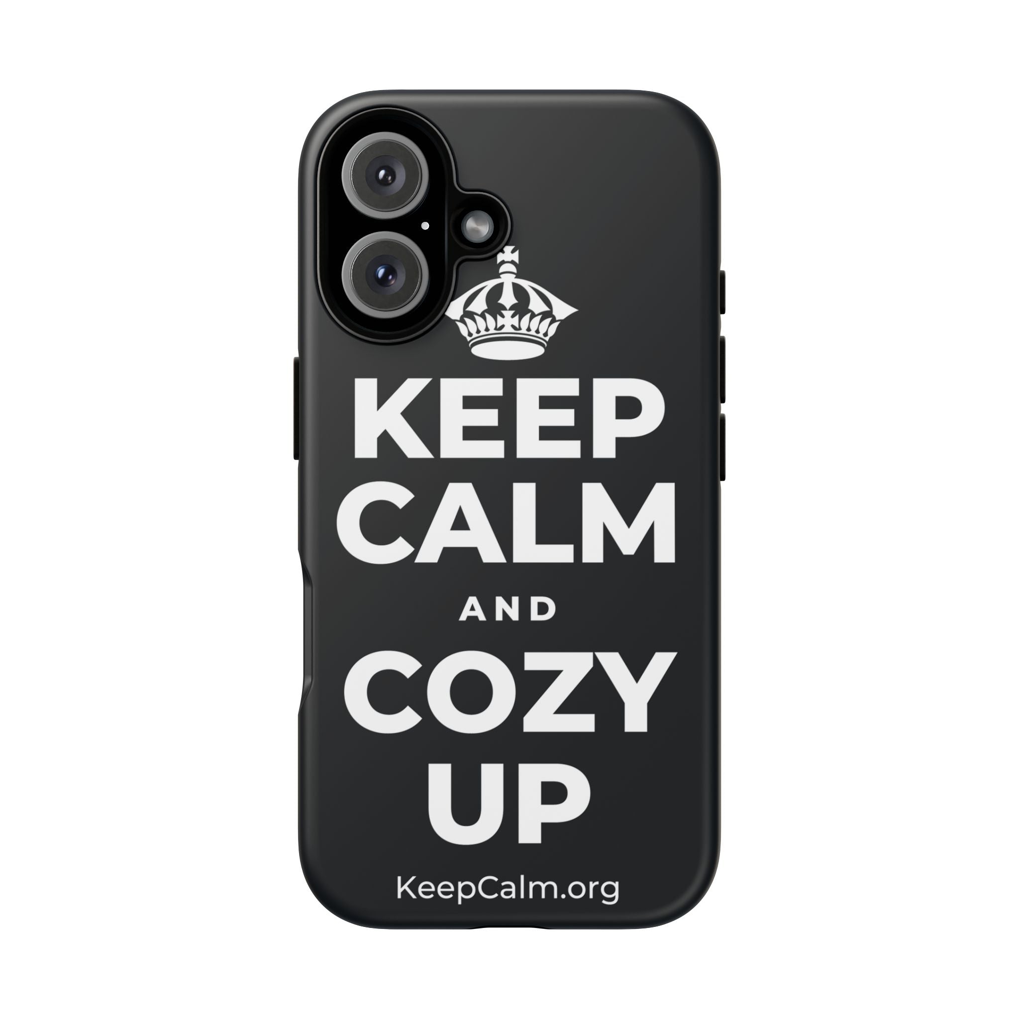 KEEP CALM AND COZY UP Phone Case (Dark)