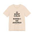 KEEP CALM A KOHO I KE AHONUI T-Shirt (Soft Cream–Heather Mauve)