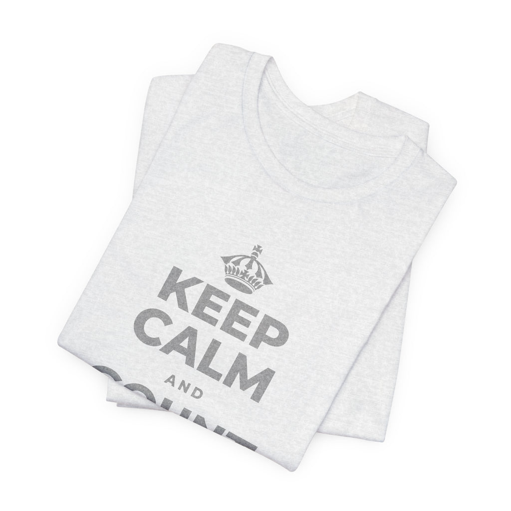 KEEP CALM AND COUNT KINDNESS AS LOVE T-Shirt (Soft Cream–Heather Mauve)