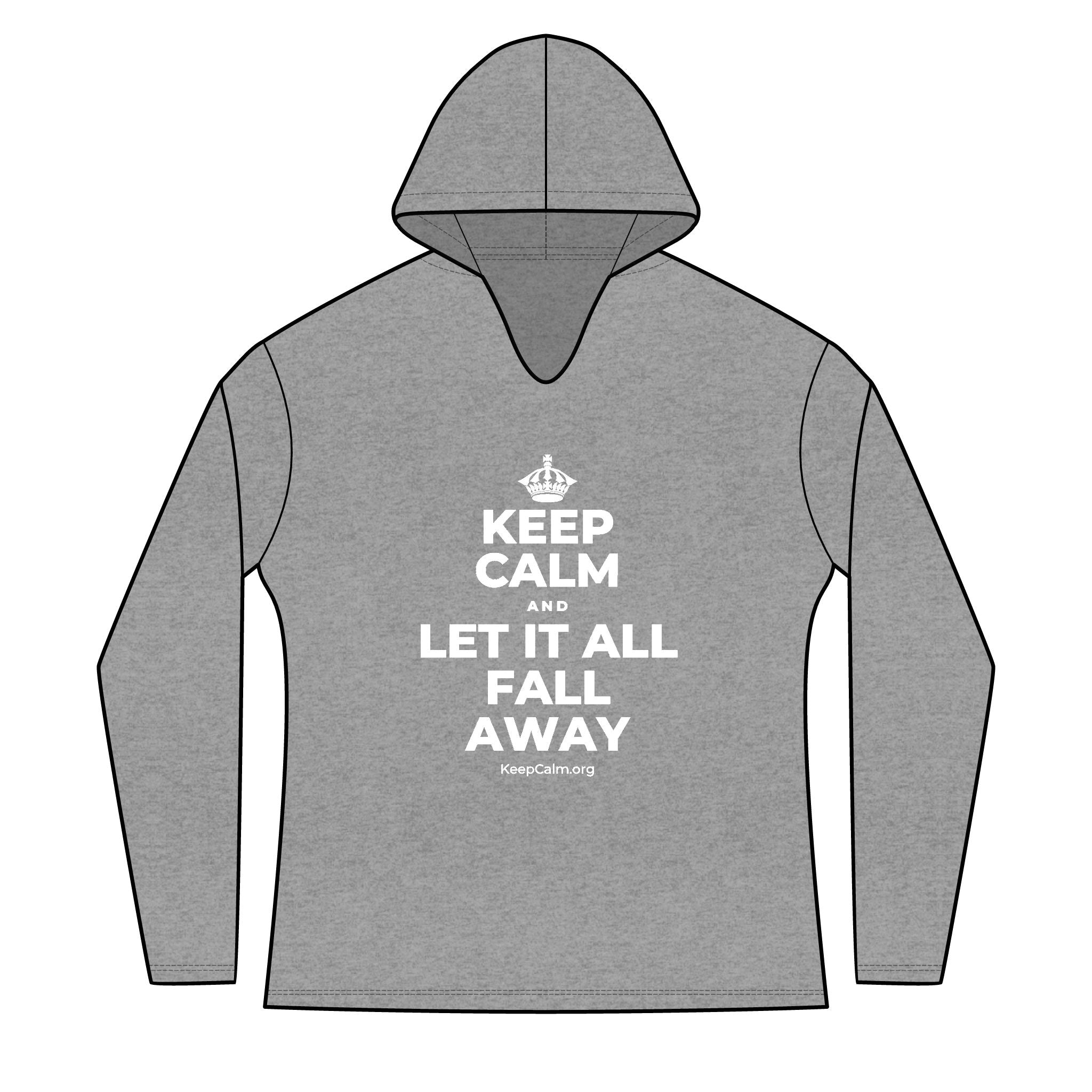 KEEP CALM AND LET IT ALL FALL AWAY Women's Long Sleeve Hoodie