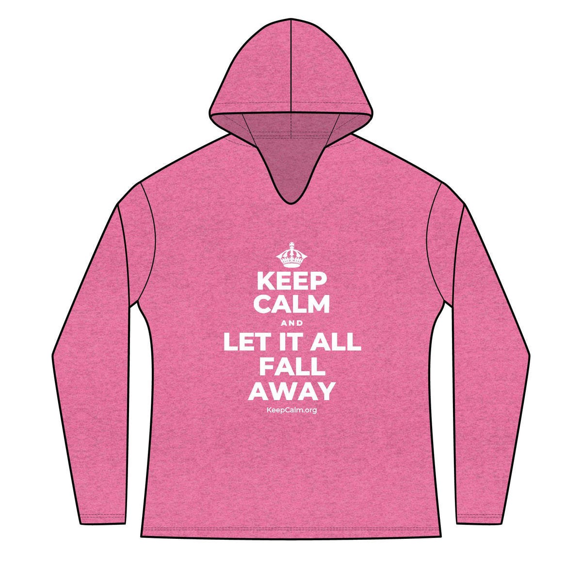 KEEP CALM AND LET IT ALL FALL AWAY Women's Long Sleeve Hoodie