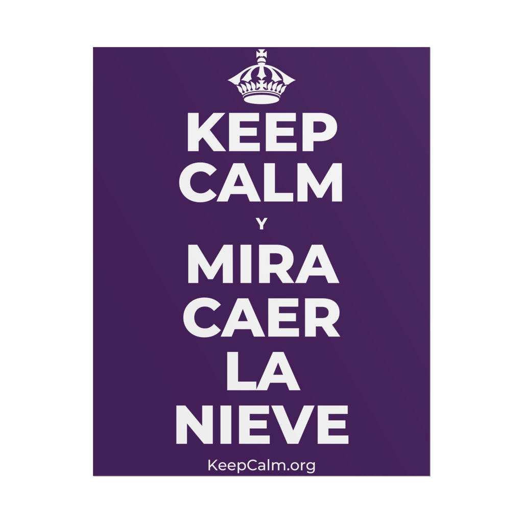 KEEP CALM Y MIRA CAER LA NIEVE Poster