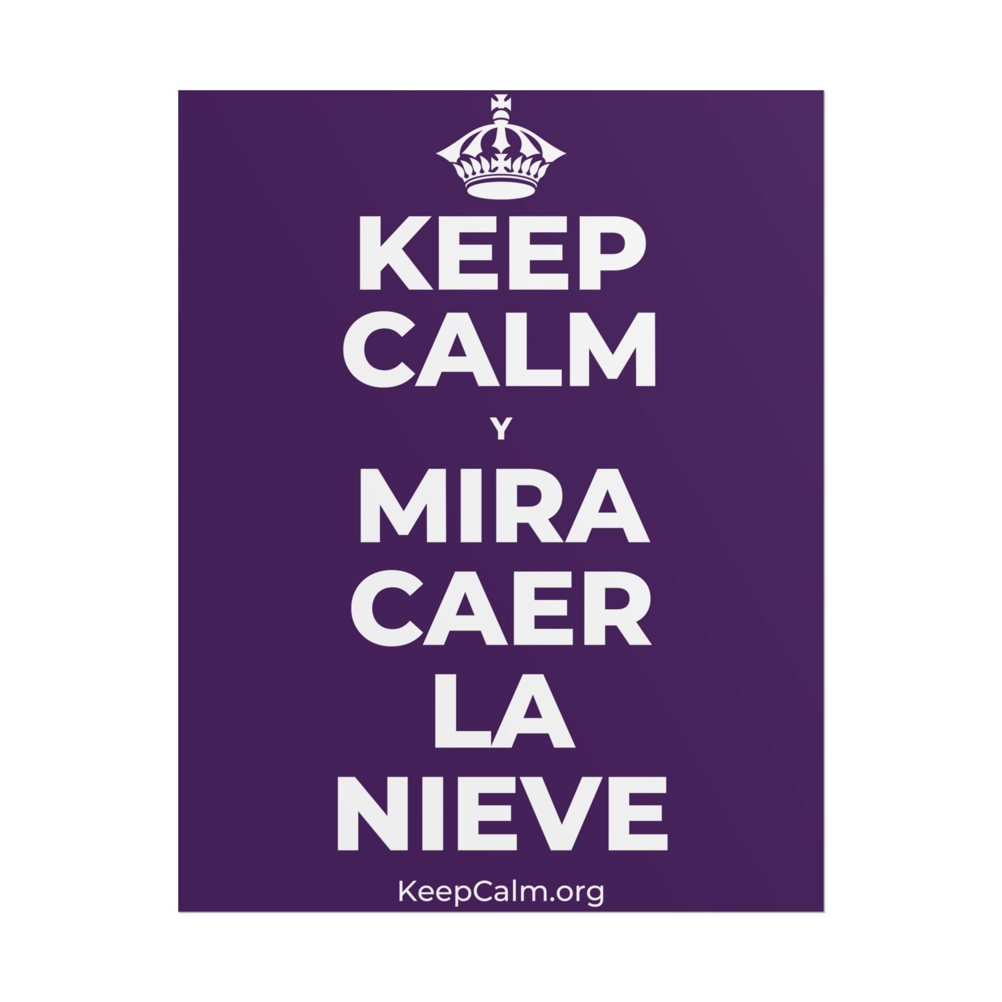 KEEP CALM Y MIRA CAER LA NIEVE Poster