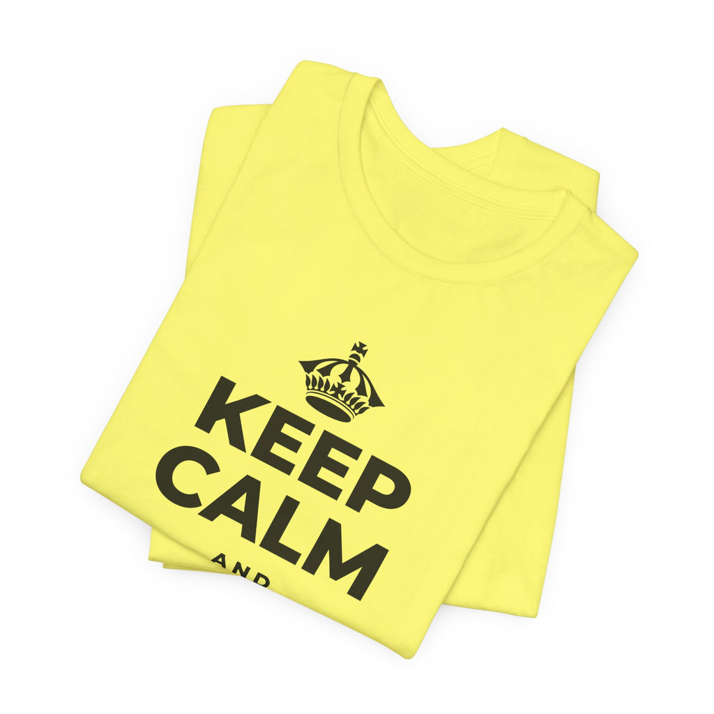 KEEP CALM AND DANCE IT OUT T-Shirt (Soft Cream–Heather Mauve)