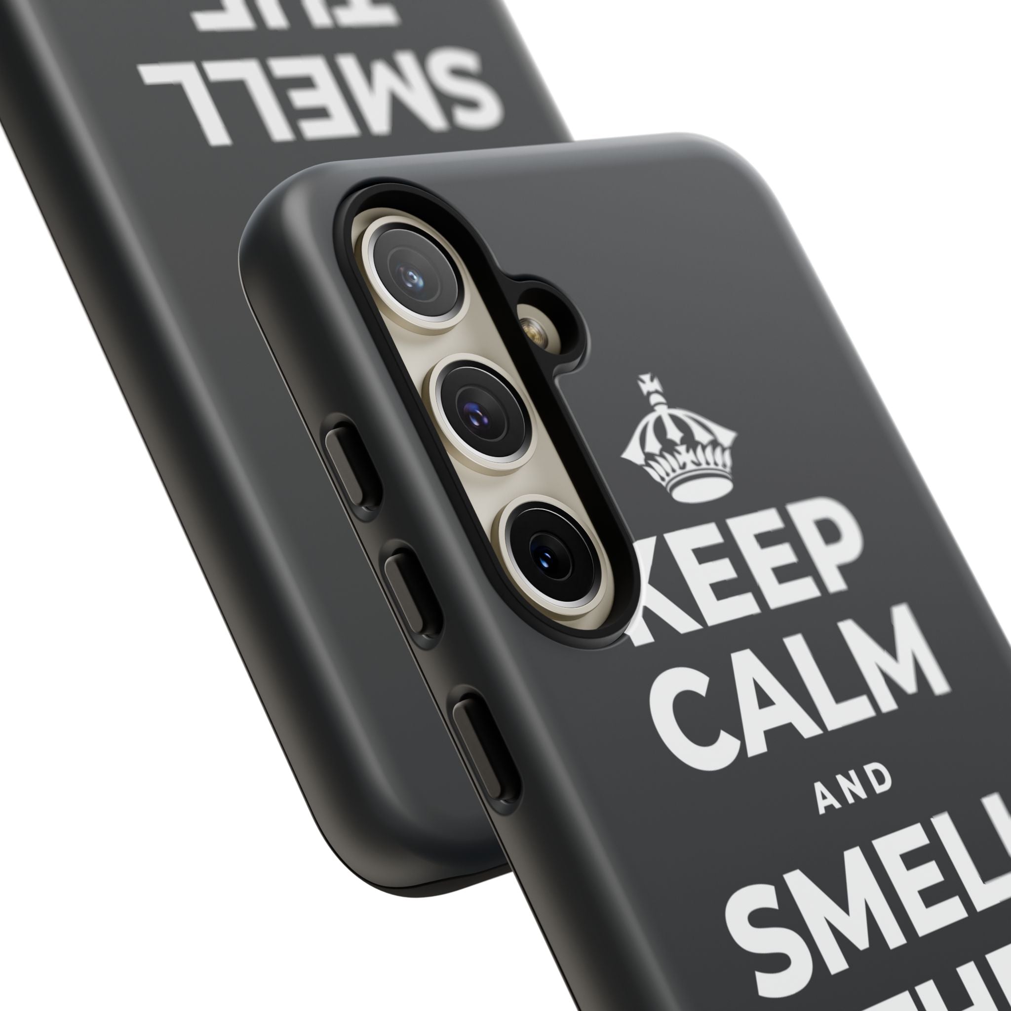 KEEP CALM AND SMELL THE FRESH AIR Phone Case (Dark)
